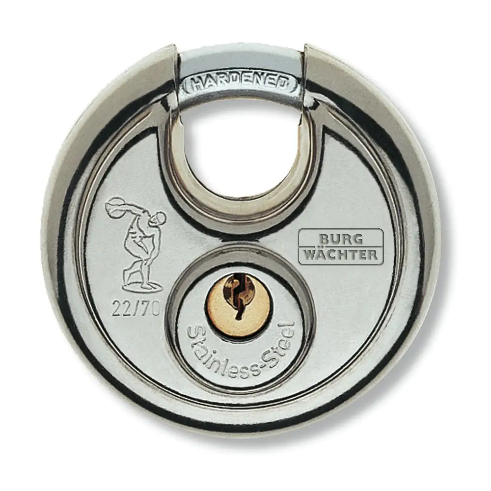 Burg Wächter Rundbügelschloss Diskus 22 Ni 60 17.0 x 13.0 mm - 1 Stück