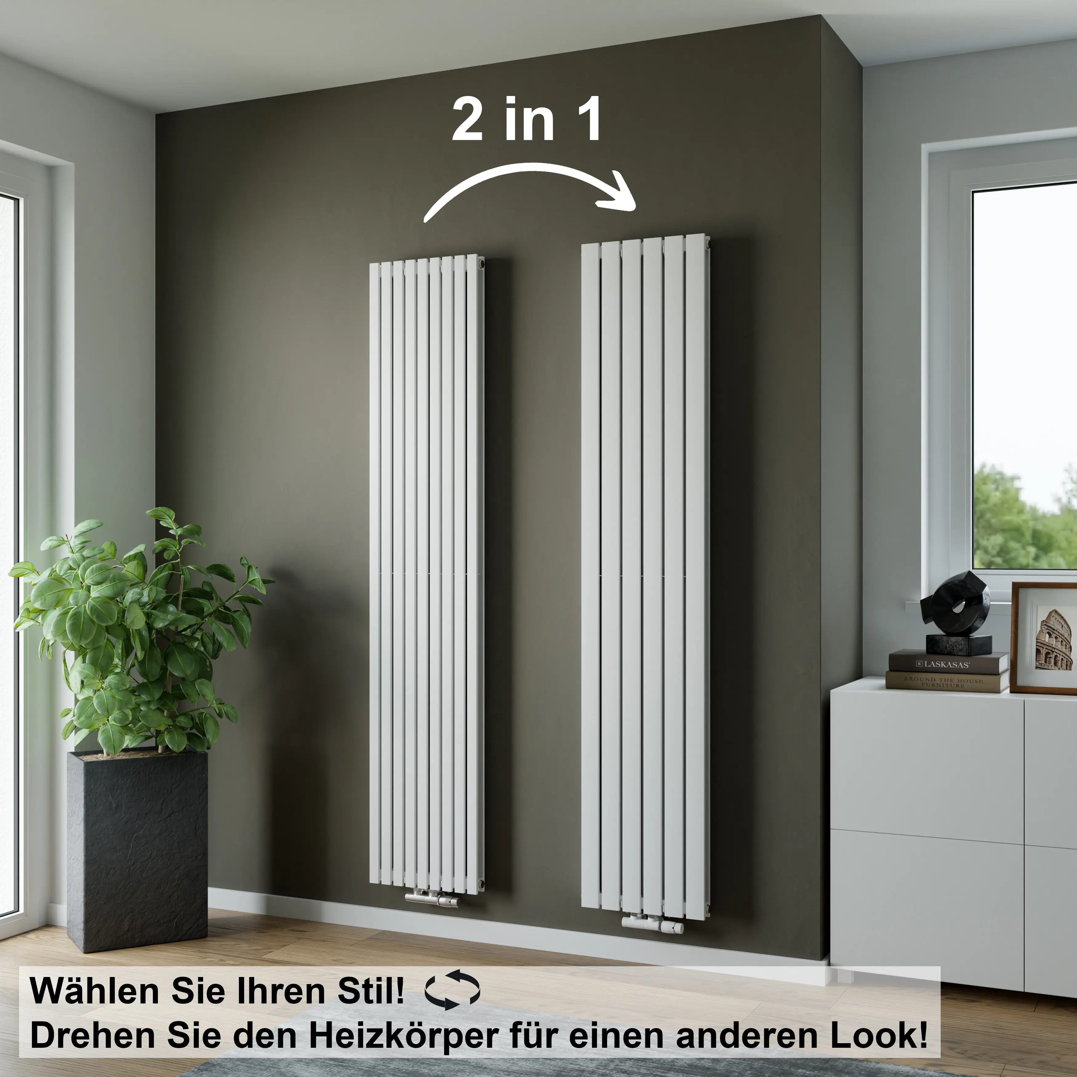Ximax Heizkörper P1 Polar 180 x 35 cm 1143 Watt weiß 