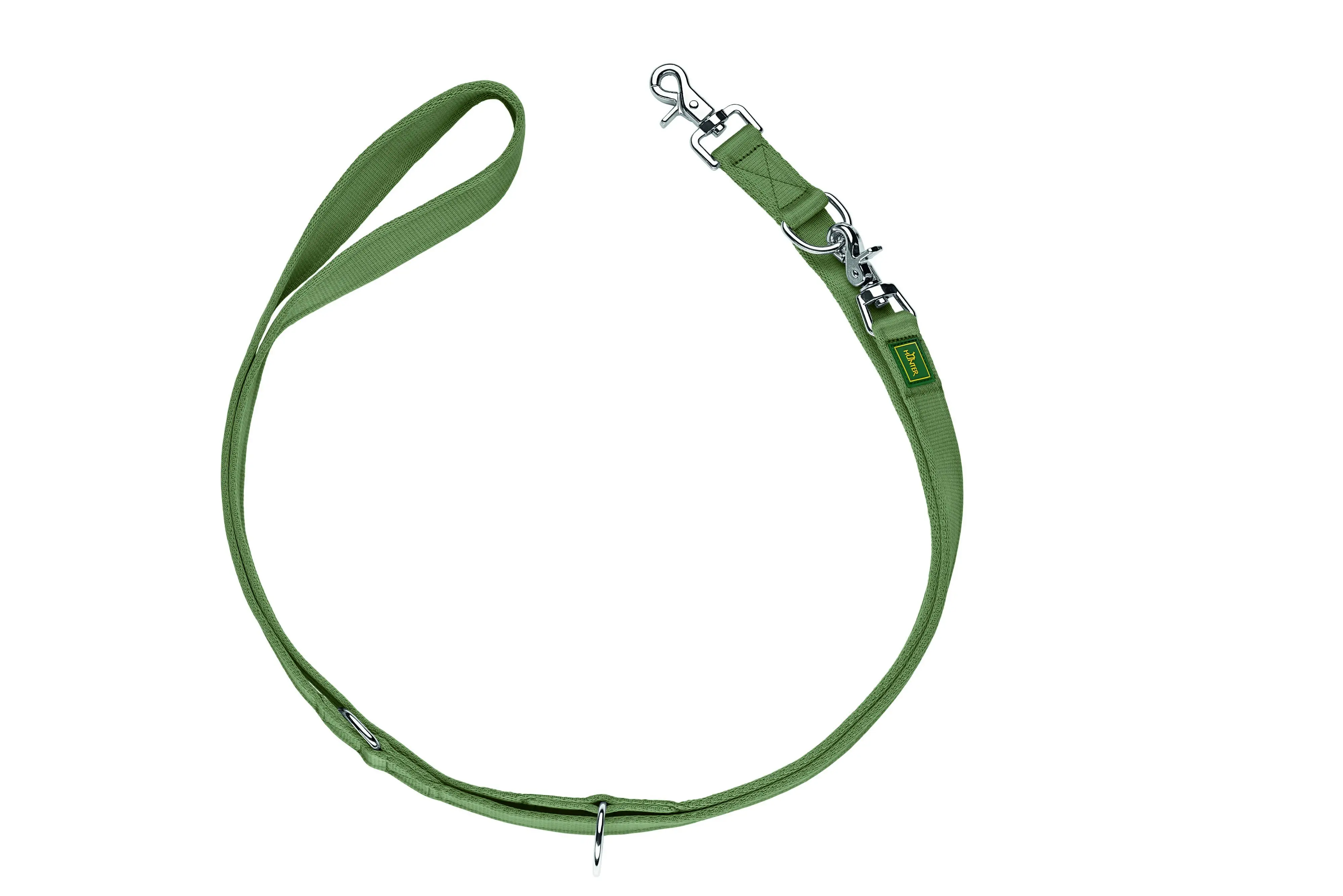 Hunter Hundeleine Führleine verstellbar Inari 2 m x 2 cm lindgrün