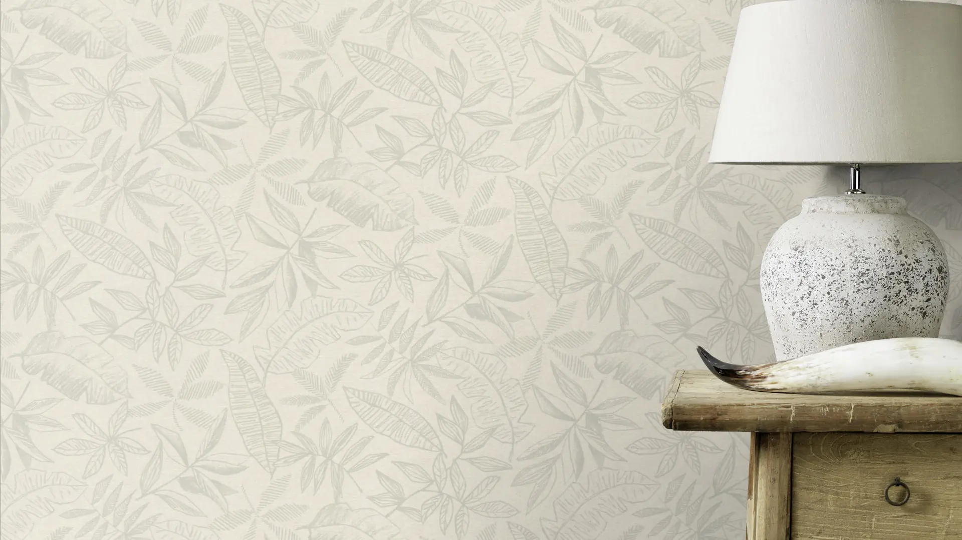 Schöner Wohnen Vliestapete Blätter beige salbei 10,05 x 0,53 m