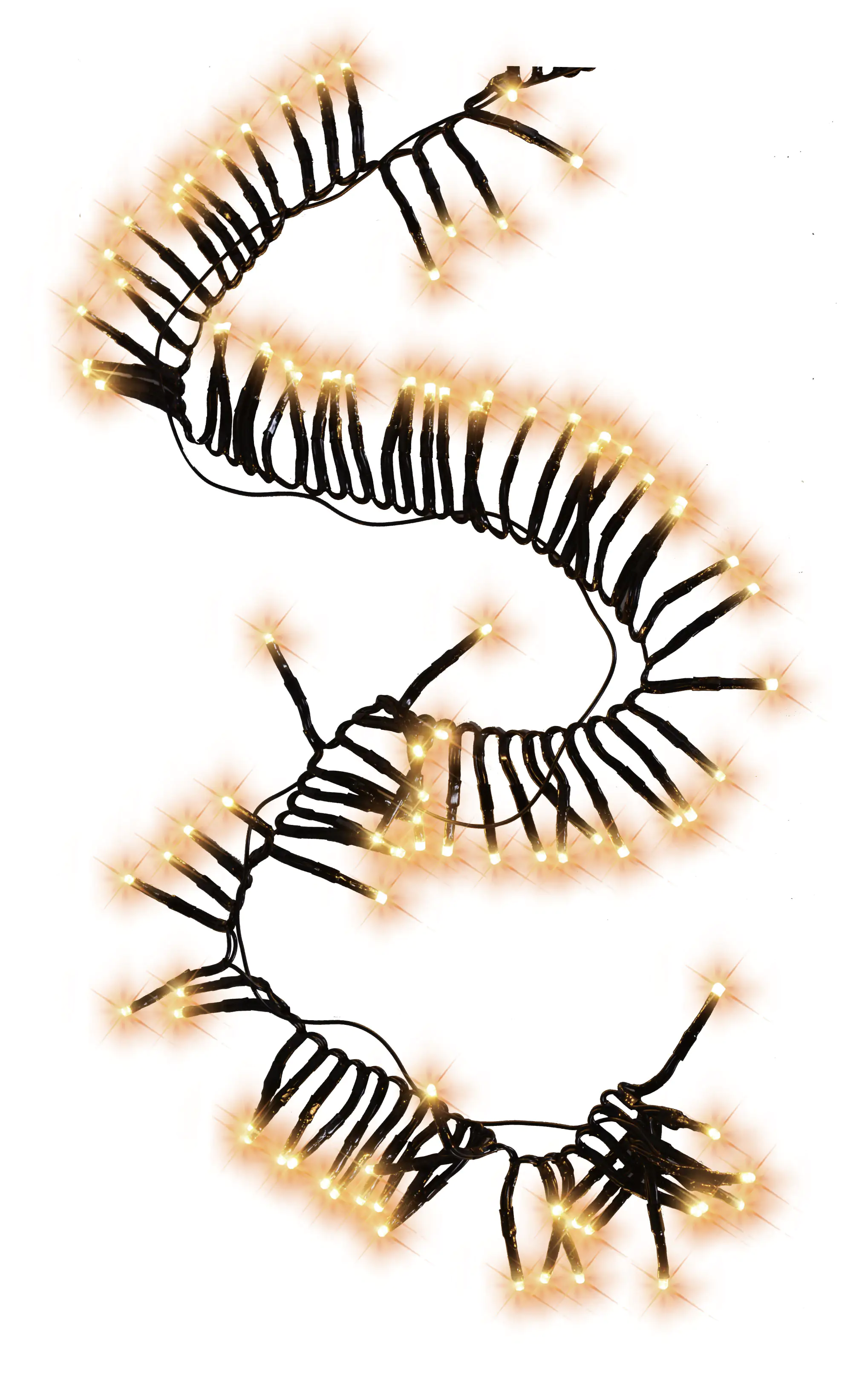 TrendLine LED-Lichterkette Cluster Außen 13,5 m warmweiß-schwarz mit Timer, Dimmer