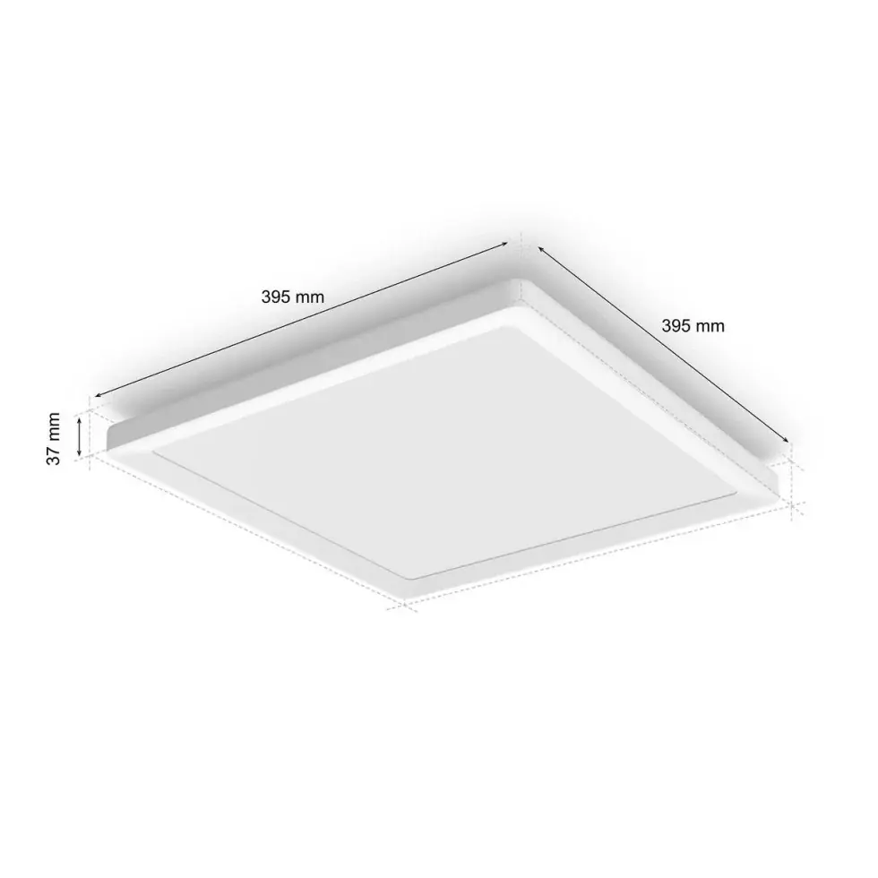 Philips Hue LED Deckenleuchte Tento + Bridge eckig weiß 43 x 3 cm RGB