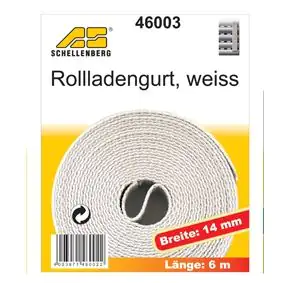 Schellenberg Rollladengurt weiß Breite 14 mm - Länge 6 m