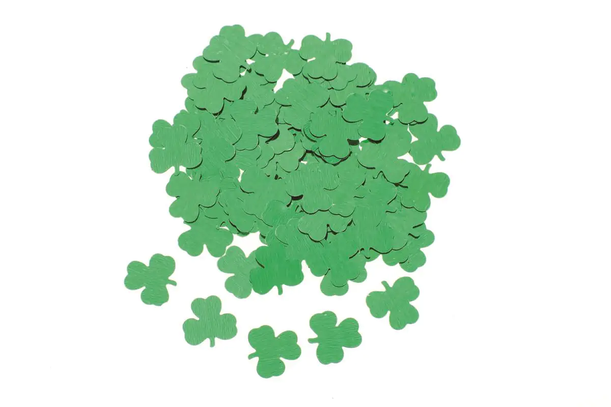 Glorex Pailletten Kleeblatt grün, 15 g