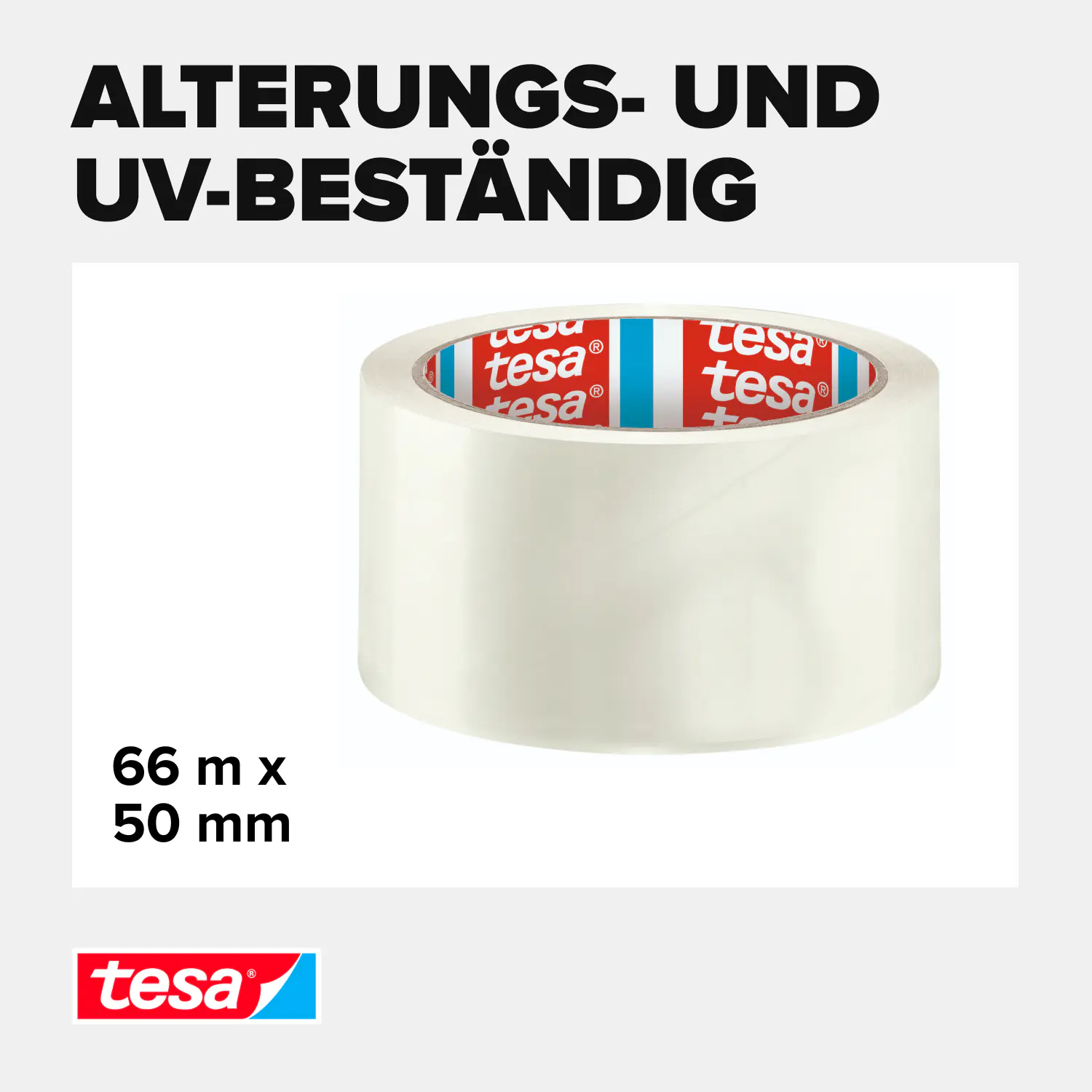 tesa Pack Solid & Strong 66 m x 50 mm, transparent