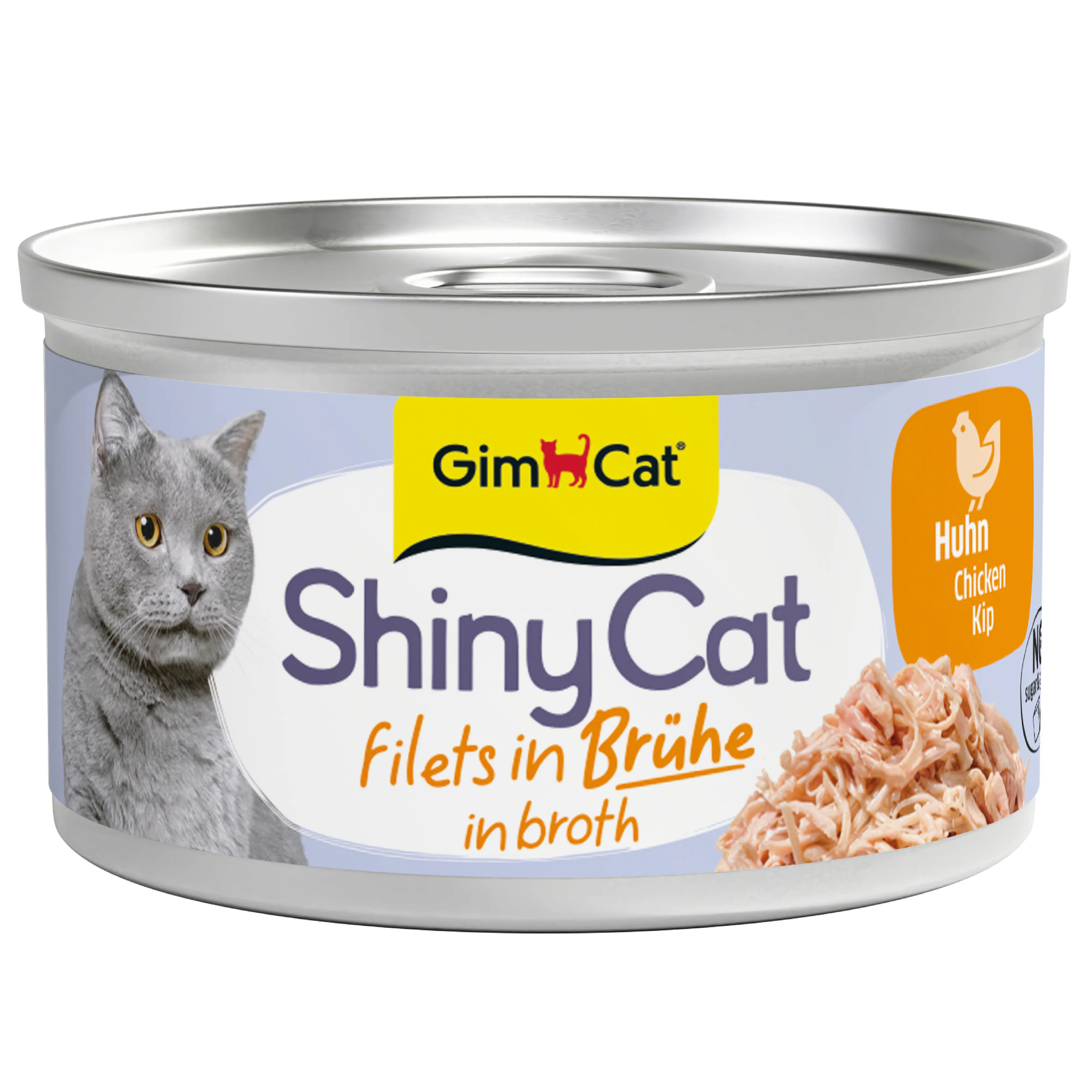 GimCat ShinyCat Katzennassfutter in Brühe 70 g Hühnchen