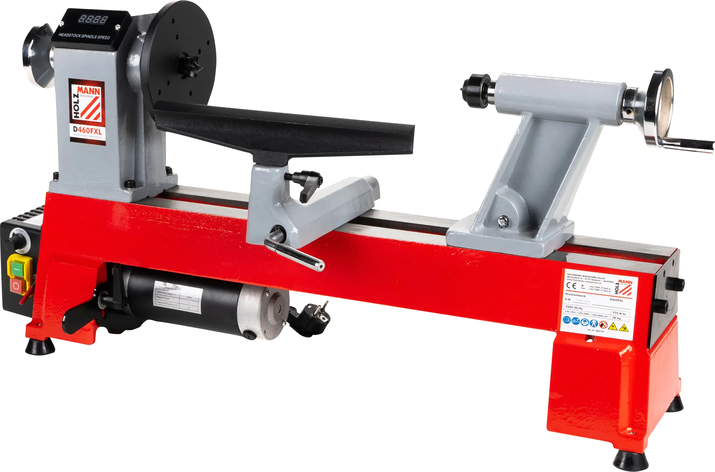 Holzmann Drechselbank D460FXL_230V stufenlose Geschwindigkeits-Einstellung Holzmann Drechselbank D460FXL_230V stufenlose Geschwindigkeits-Einstellung