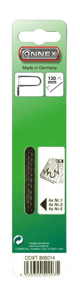 Laubsägeblatt Holz Zarsa 1+3+5 12 Stück