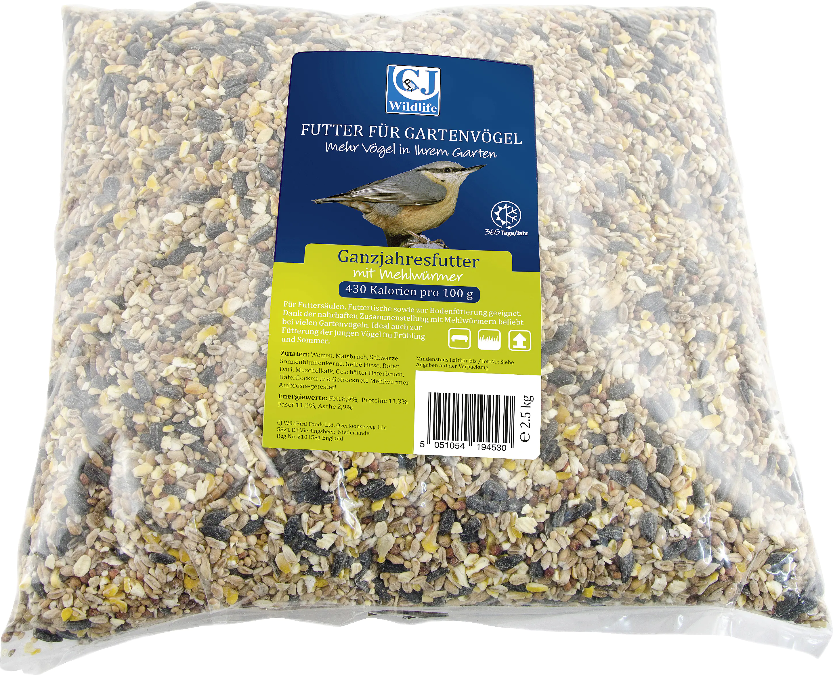 Wildvogelfutter mit Insekten 2,5 kg Beutel Wildvogelfutter mit Insekten 2,5 kg Beutel
