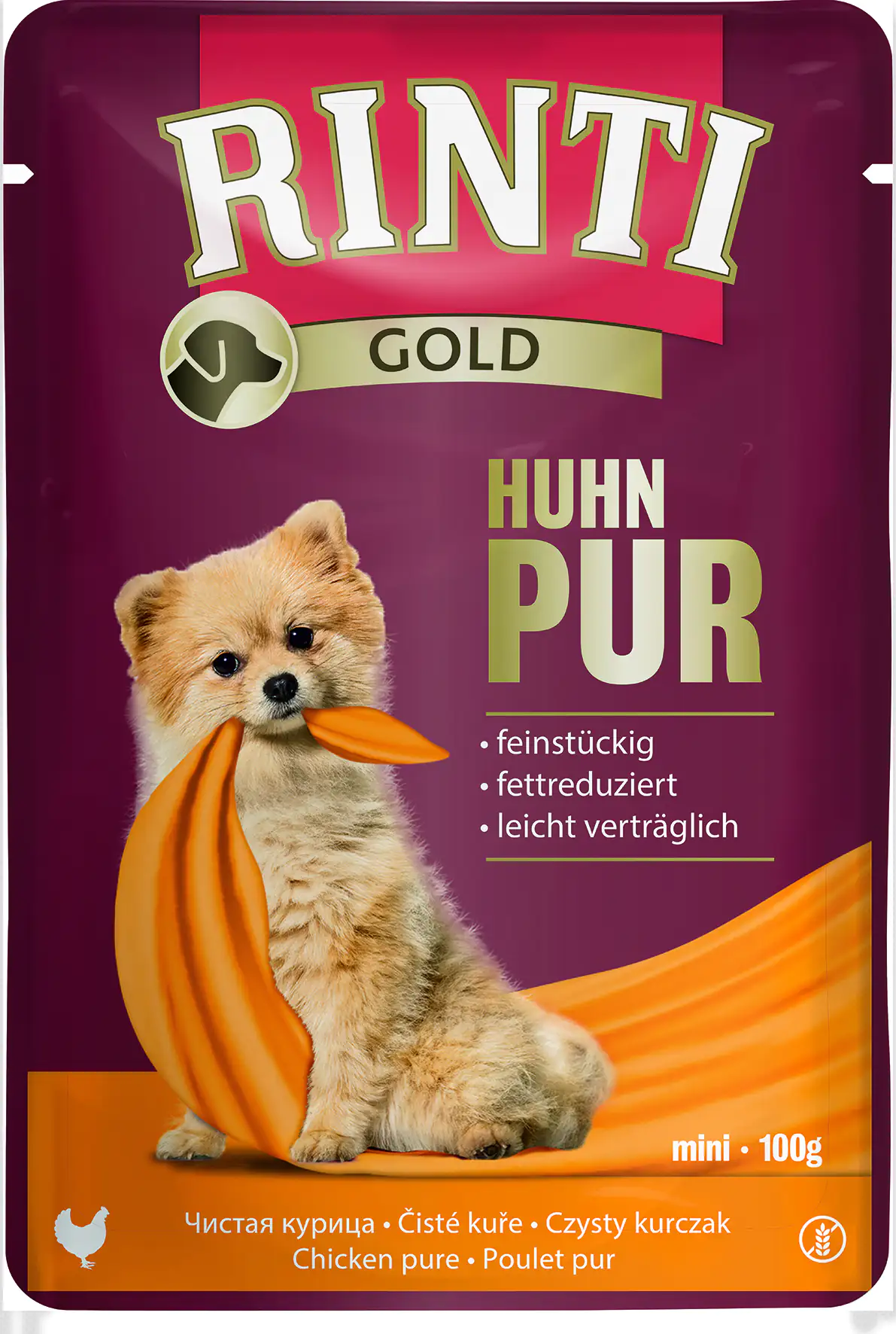 Rinti Gold Hundenassfutter Adult 100 g Huhn pur