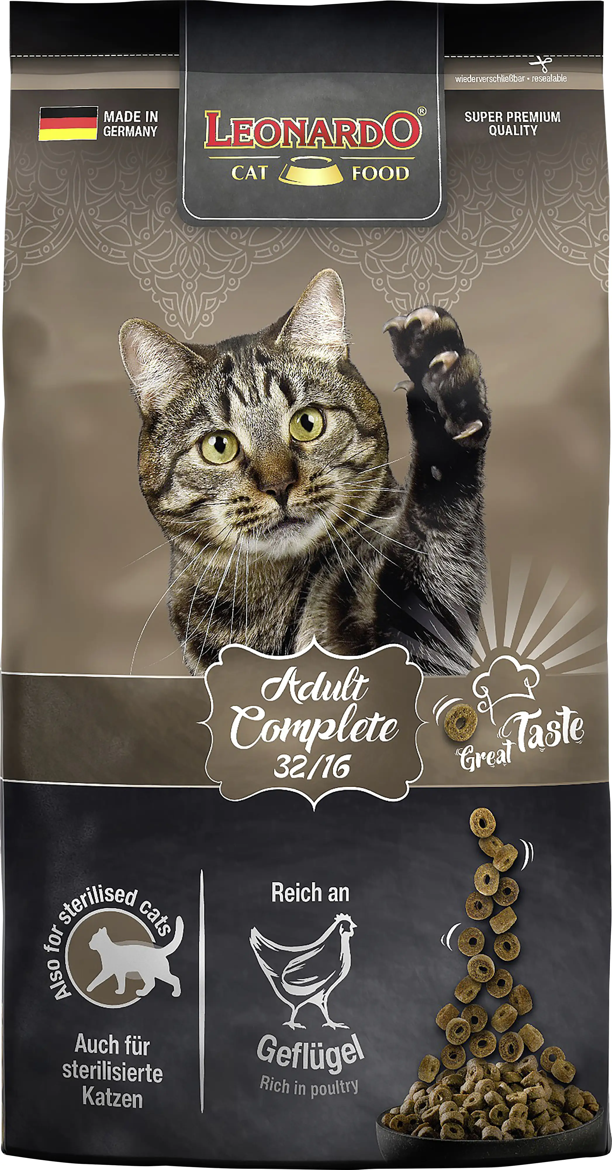Leonardo Katzentrockenfutter  Leo Ad Complete reich an Geflügel 1,8 kg