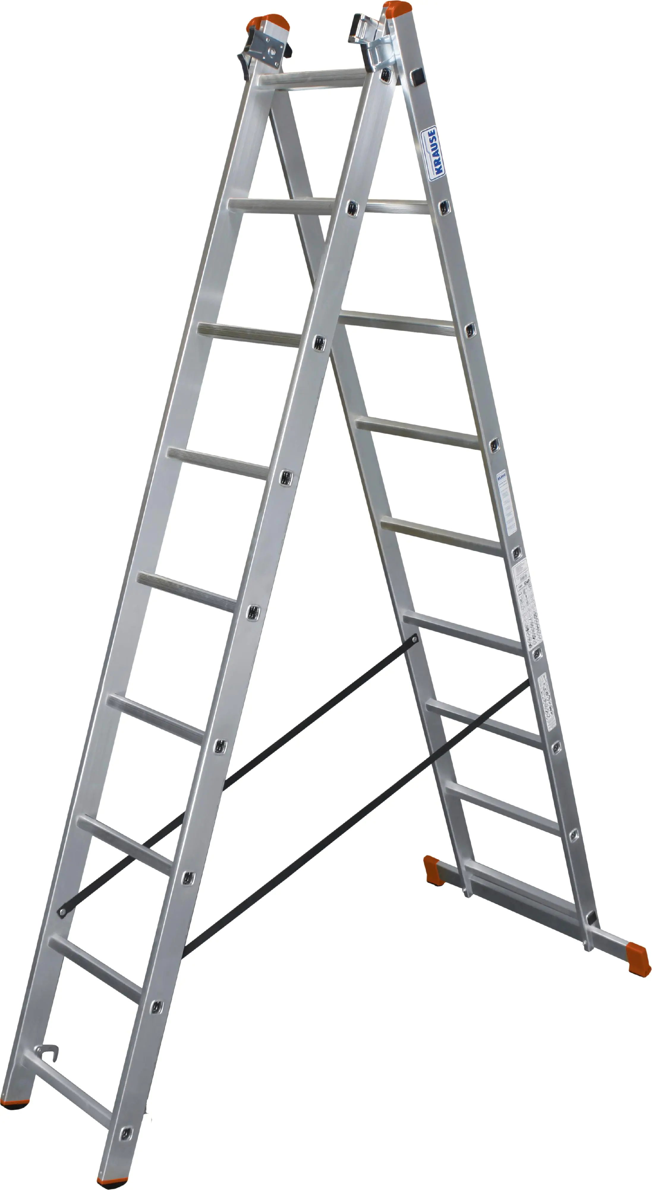 Krause Aluminium-Vielzweckleiter CORDA Globus mit Treppenfunktion 6,20 m