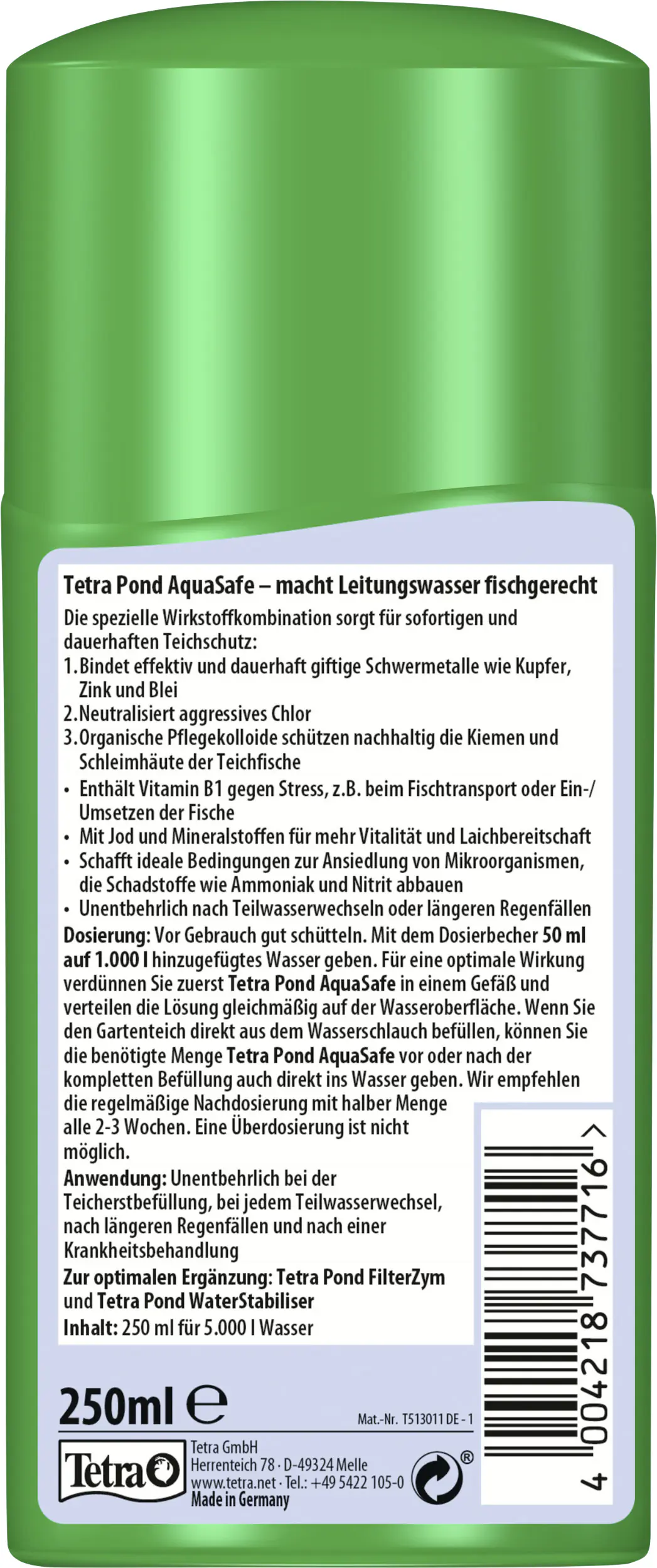 Tetra Pond AquaSafe 250 ml