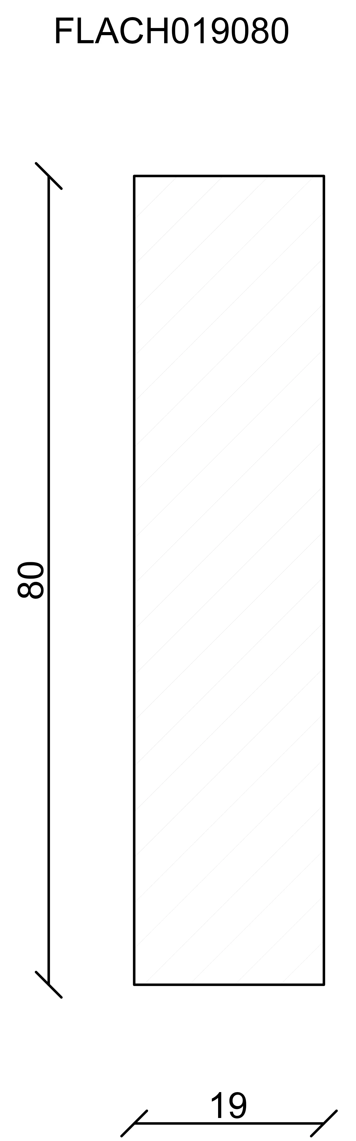 FN Neuhofer Flachleiste 200 cm 79,7 x 18,7 mm Lärche roh