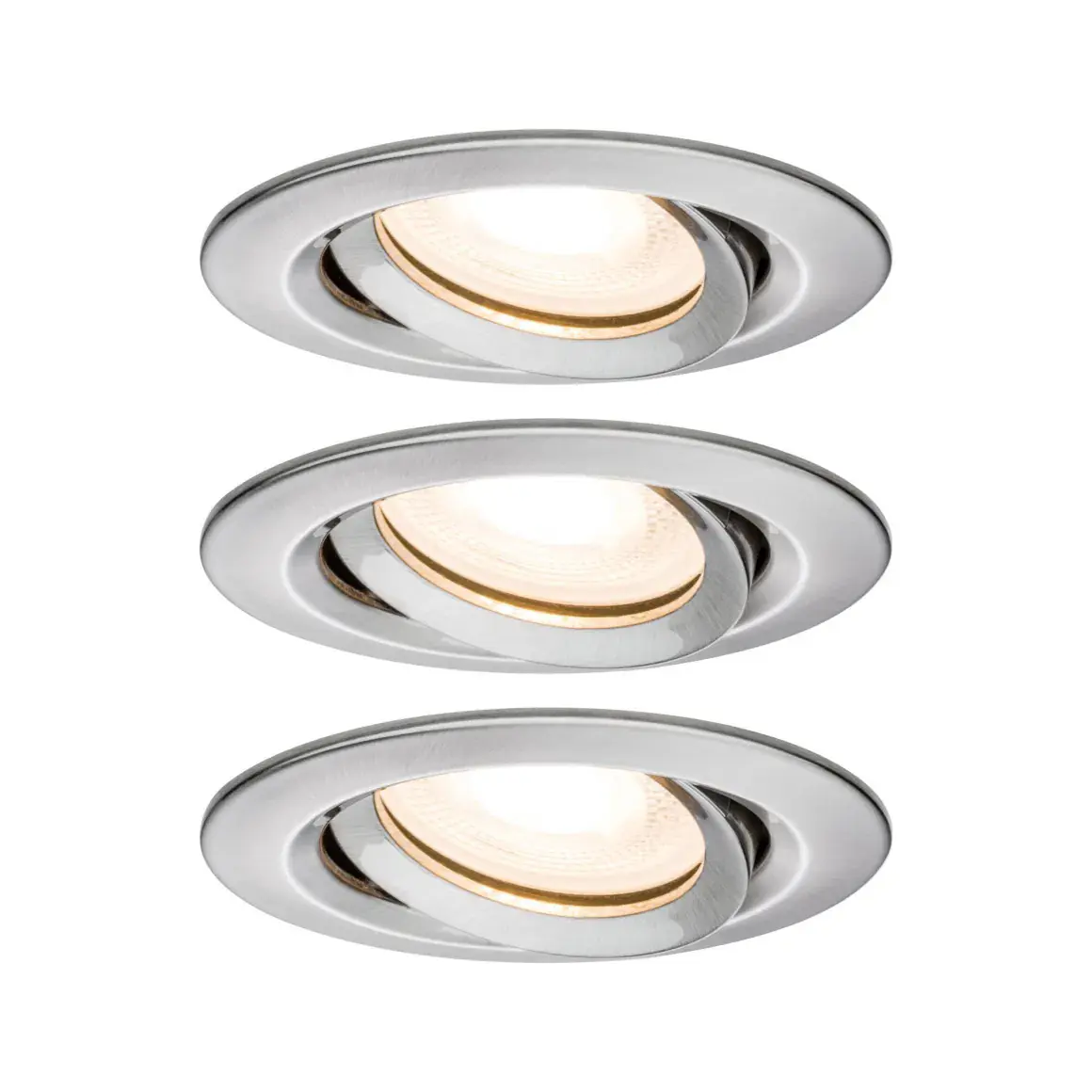 Paulmann LED Außen-Einbauleuchte Nova Plus 3er Set eisen 9,3 cm GU10