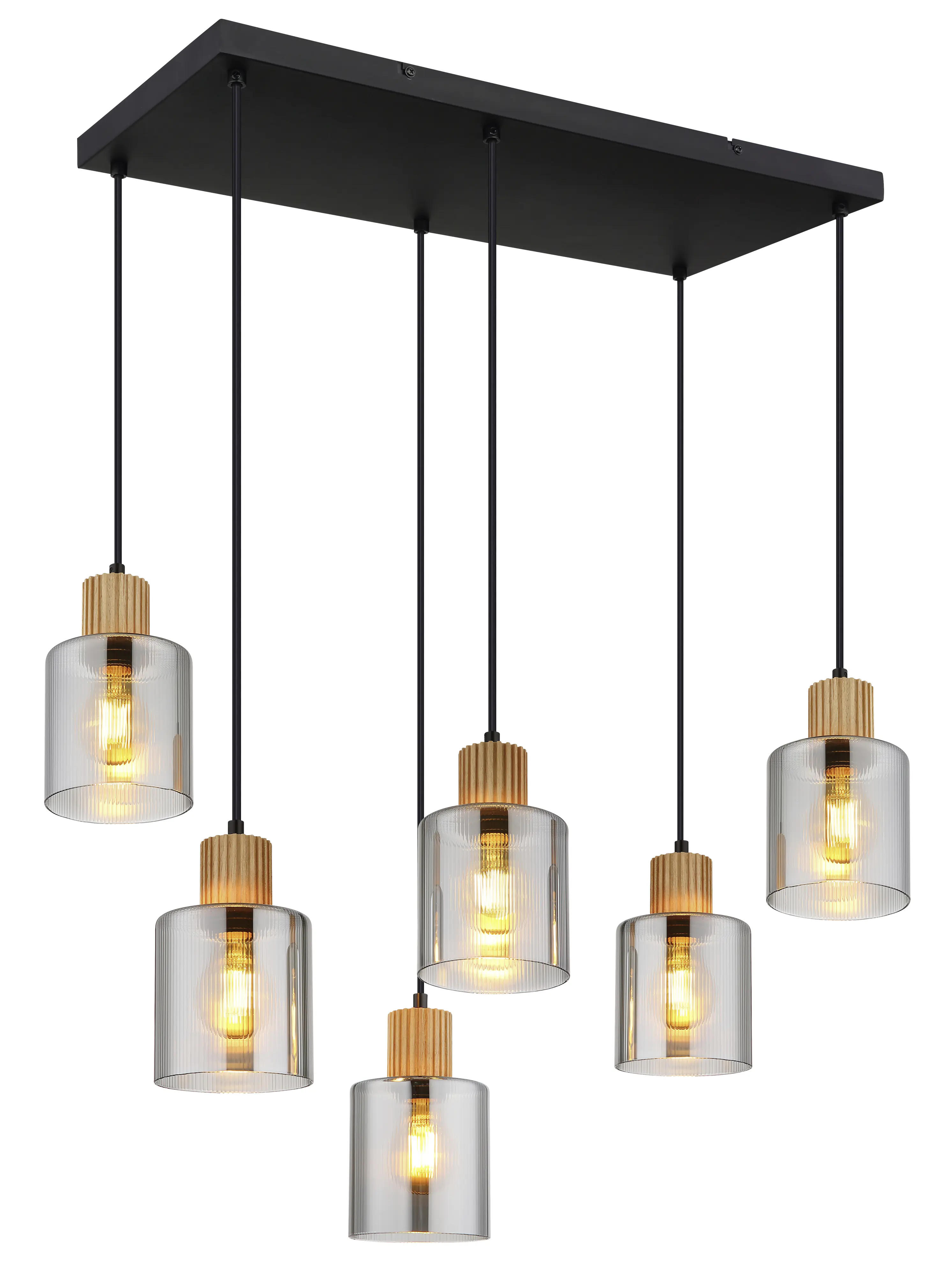 Globo Hängeleuchte Aleidis 67 x 120 cm schwarz matt