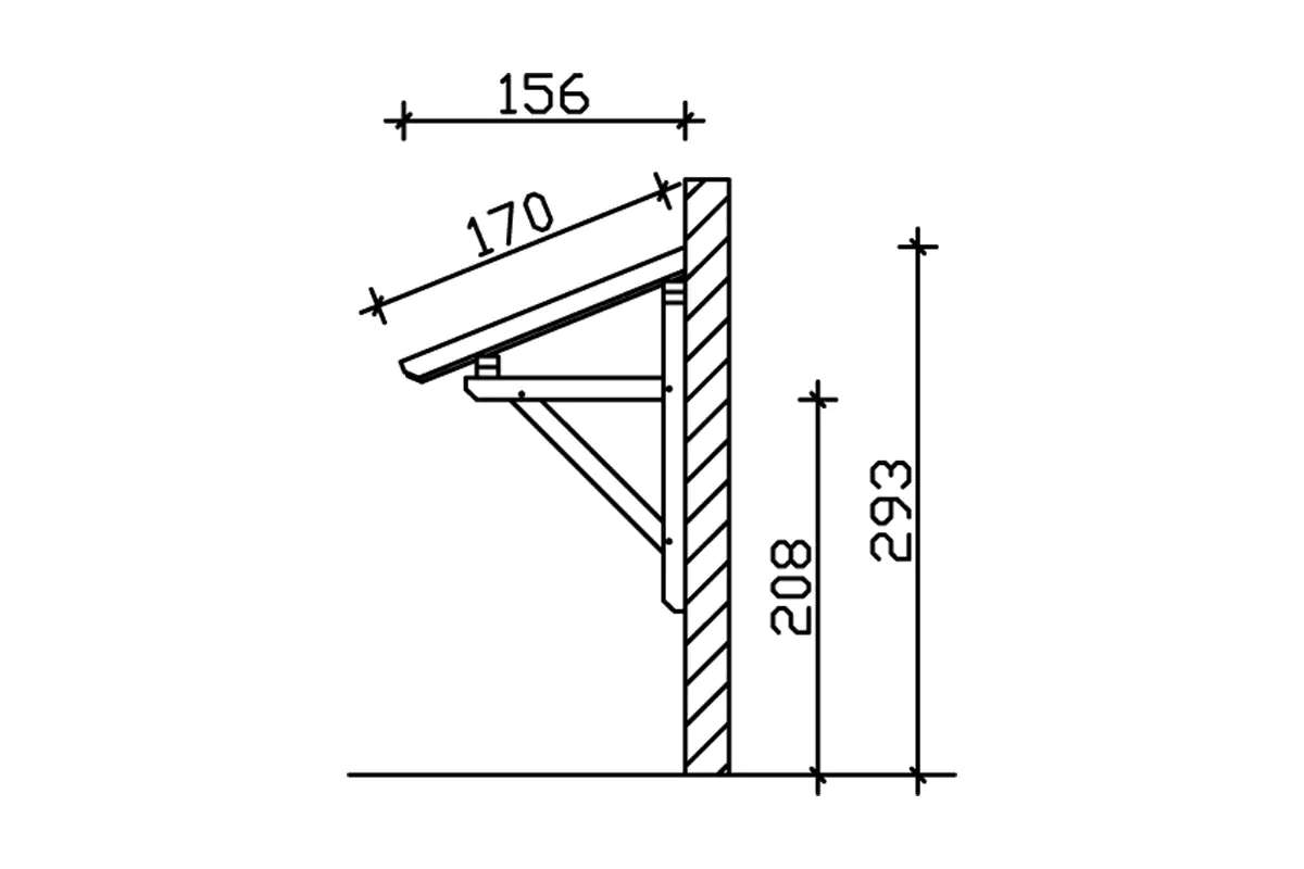 4018211016181_04 SKAN HOLZ Vordach Paderborn Typ 1 242 x 156 cm, lasiert in Eiche hell