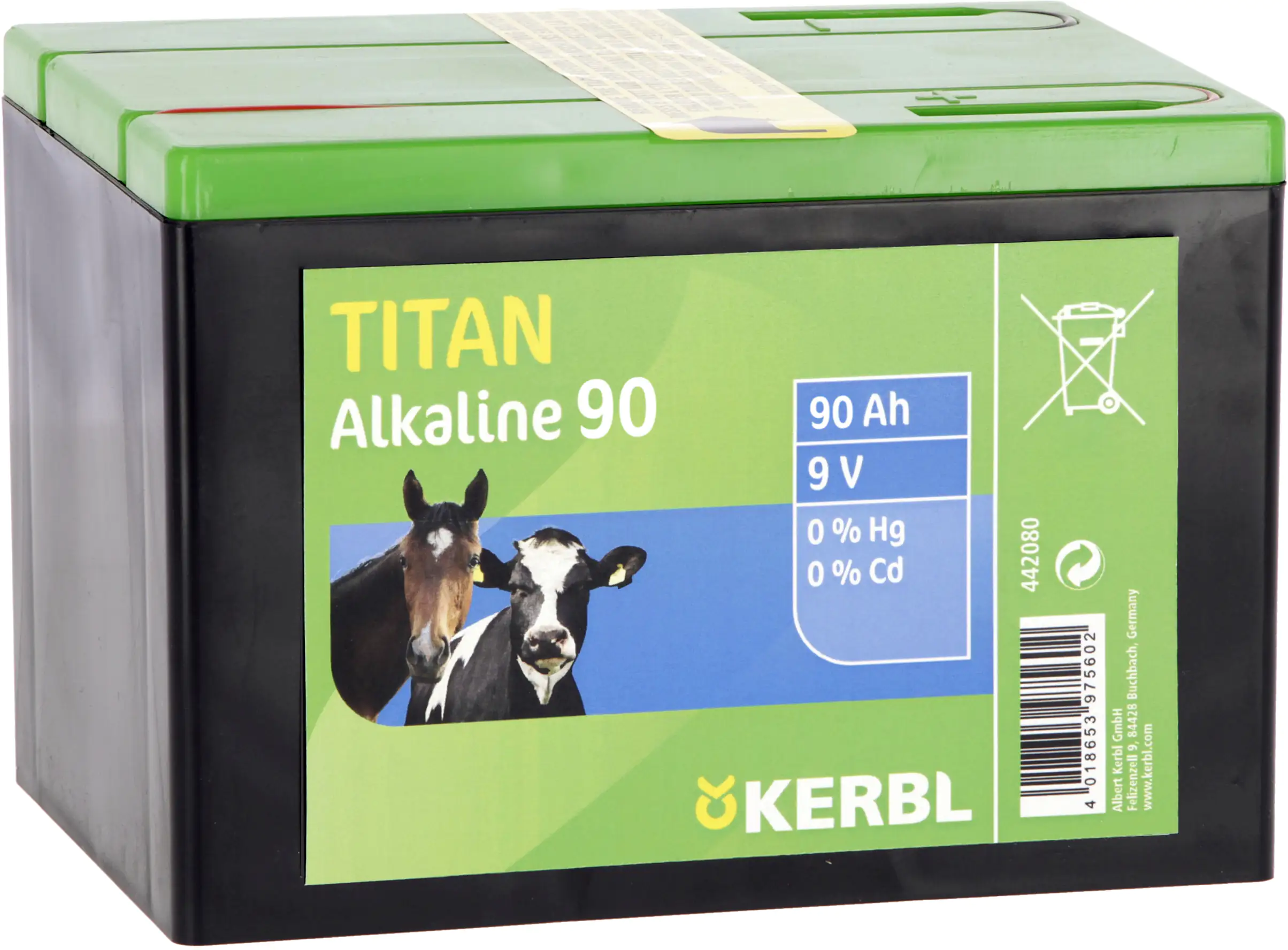 Kerbl Titan Alkaline Batterie 9 V, 90 Ah Kerbl Titan Alkaline Batterie 9 V, 90 Ah