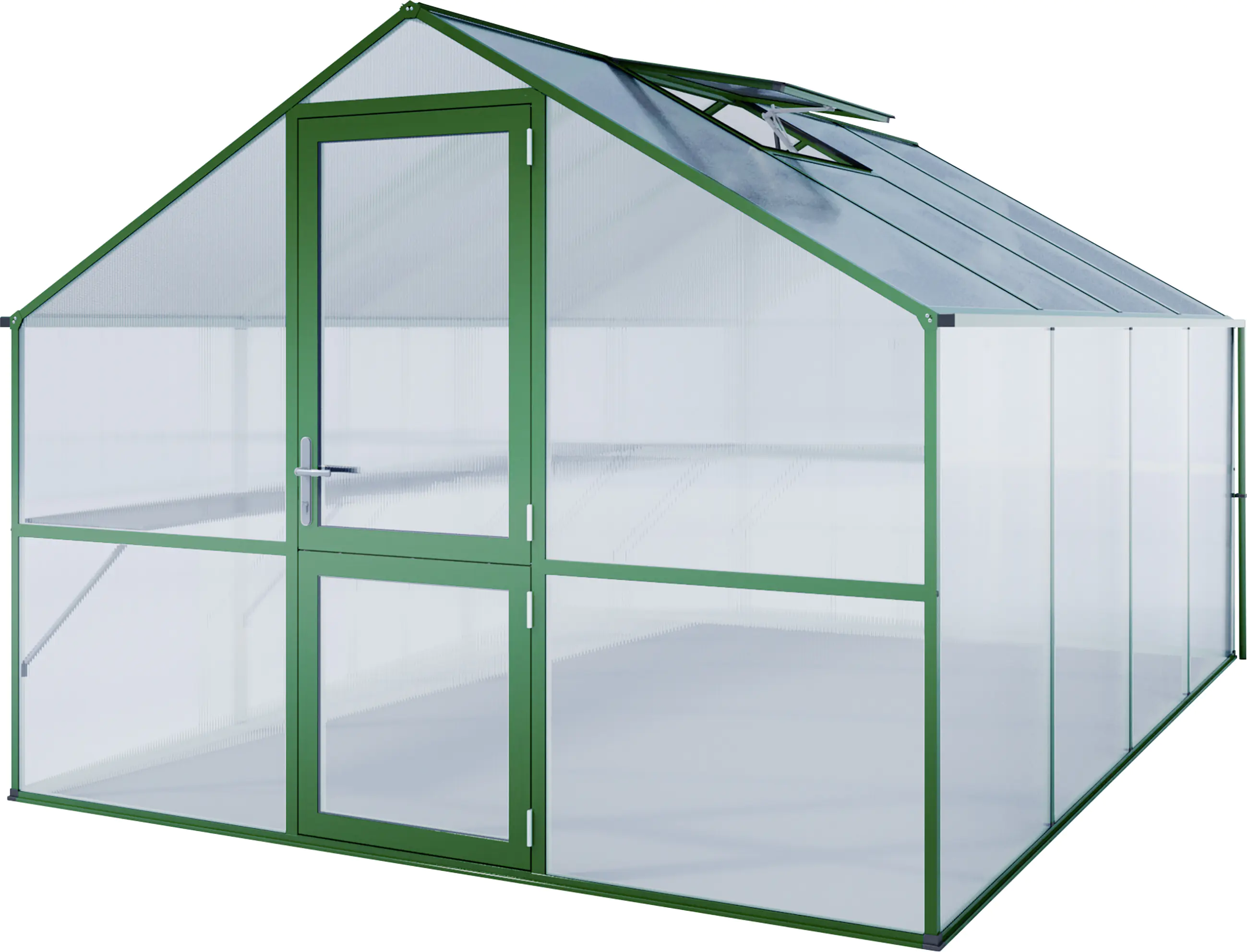 KGT Gewächshaus Orchidee IV 4,29 x 2,97 x 2,15 m, moosgrün