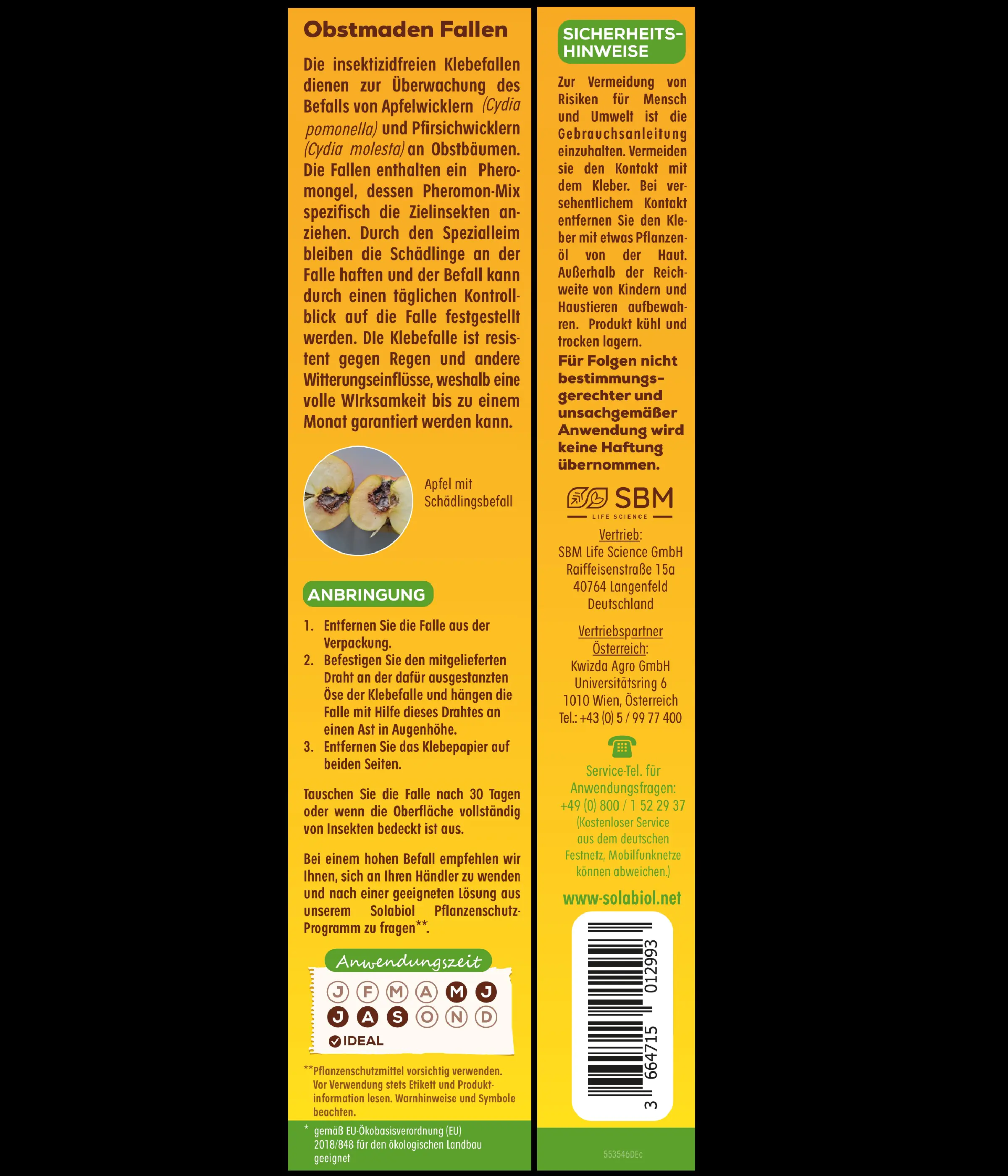 Solabiol Obstmaden Fallen 5 Stück Solabiol Obstmaden Fallen 5 Stück