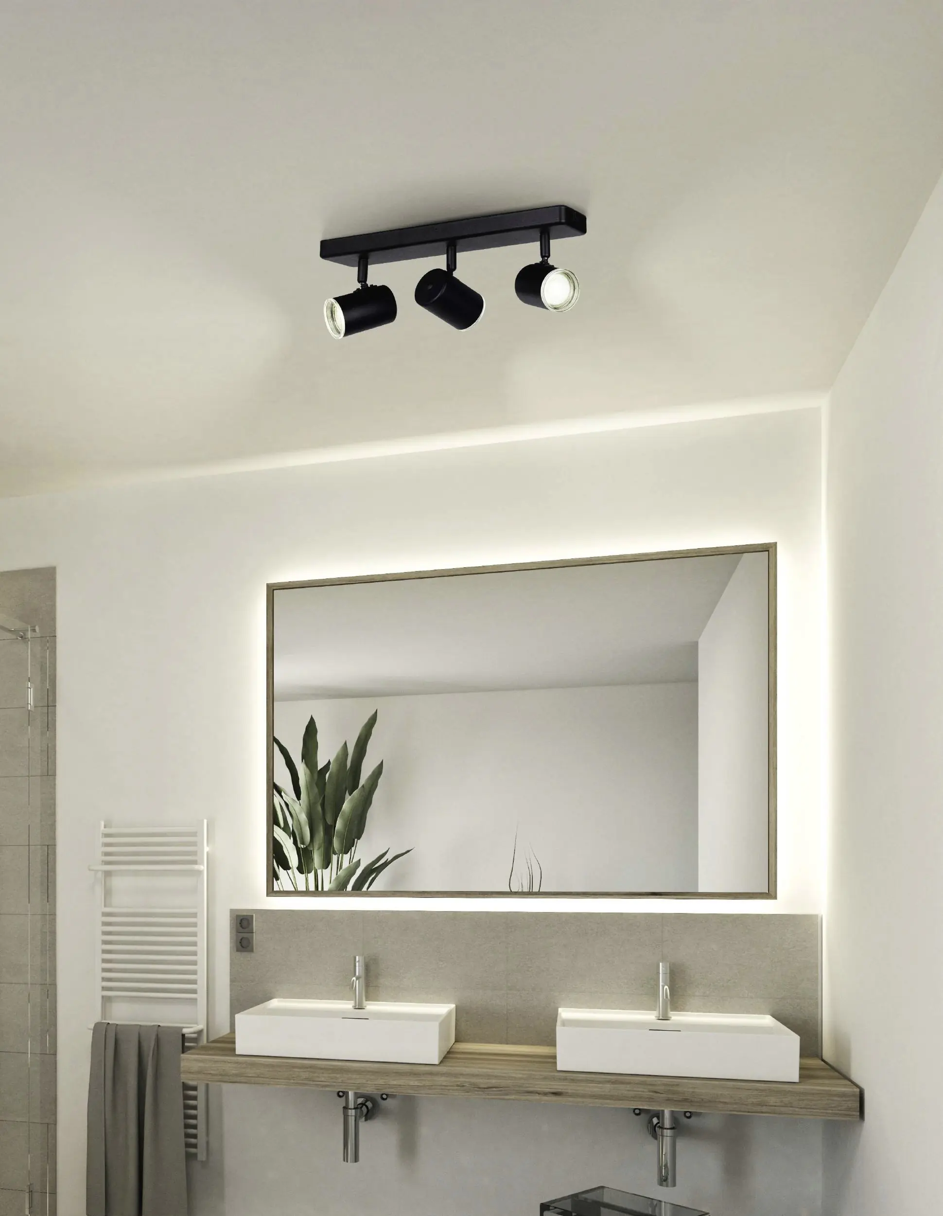 Eglo Leuchten 3er Spot Consuma 1 schwarz 40 x 13 cm