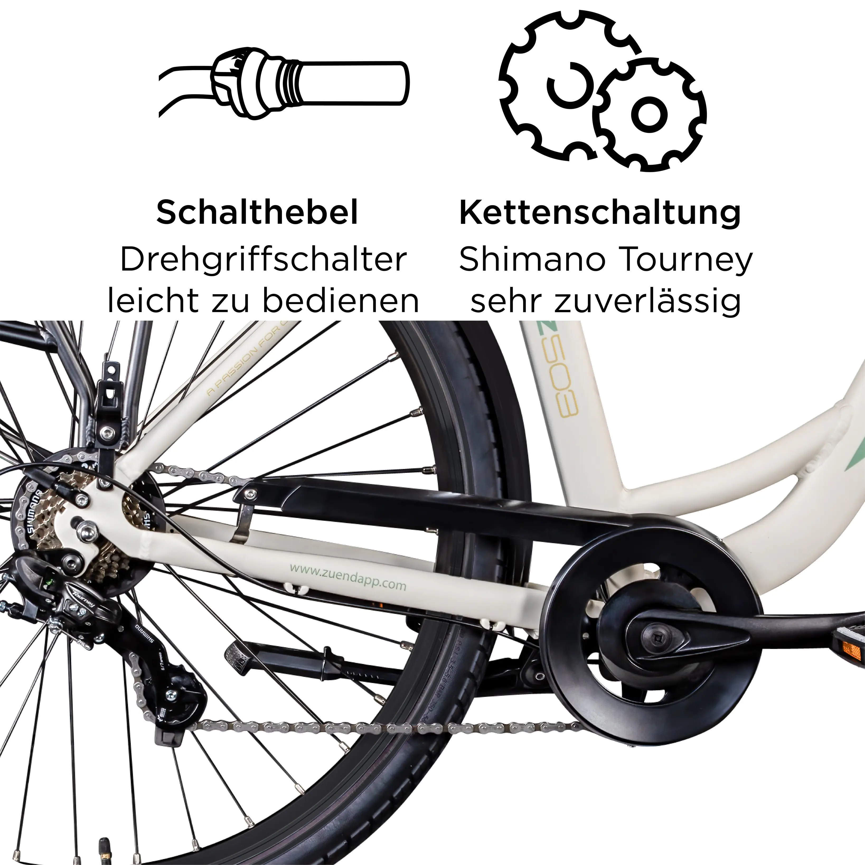 Zündapp E-Bike Z503 City 28 Zoll 7-Gang 522 Wh antique white 