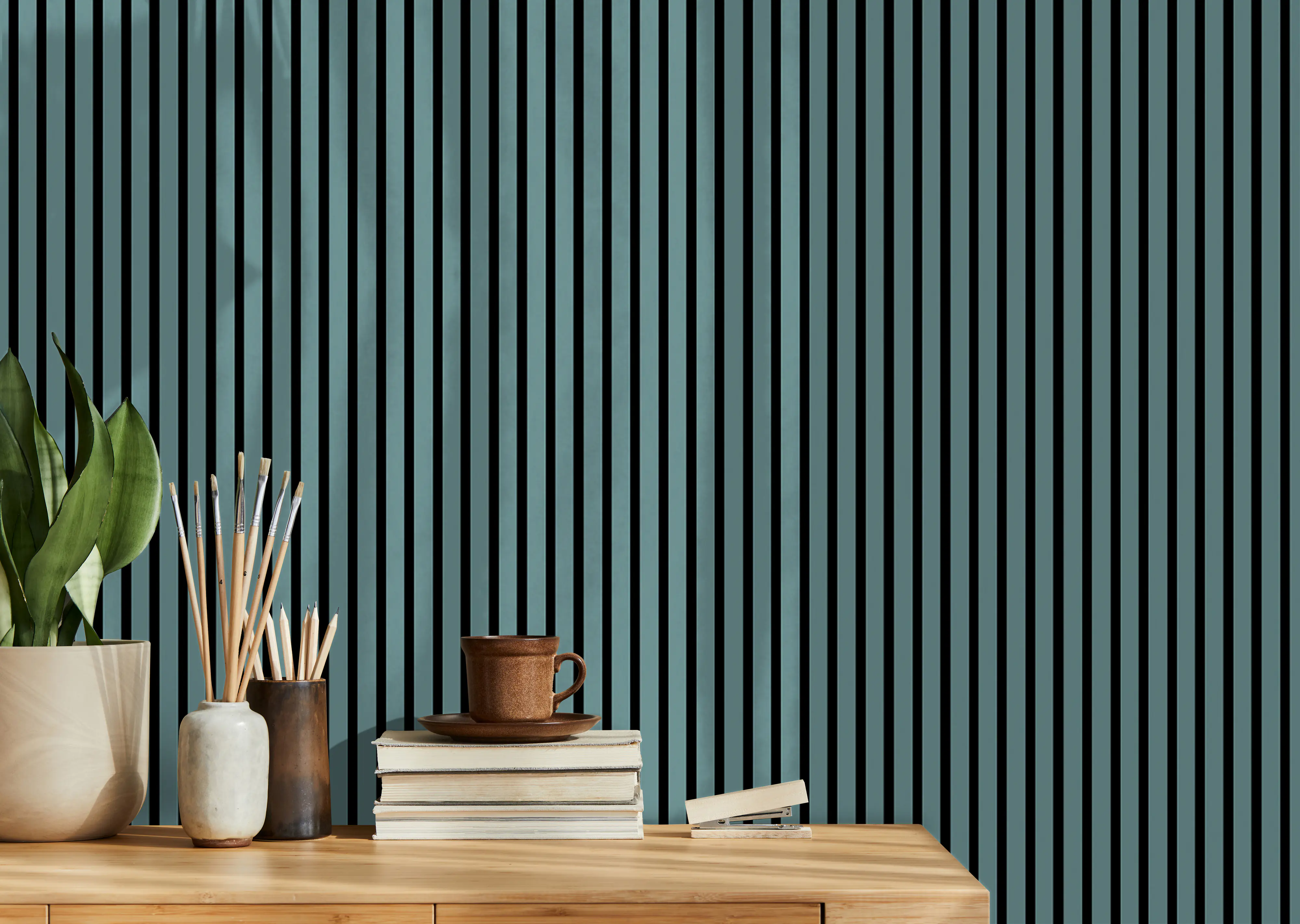 Neuhofer Akustikpaneele 267 x 57,25 x 1,9 cm Matcha grün foliert