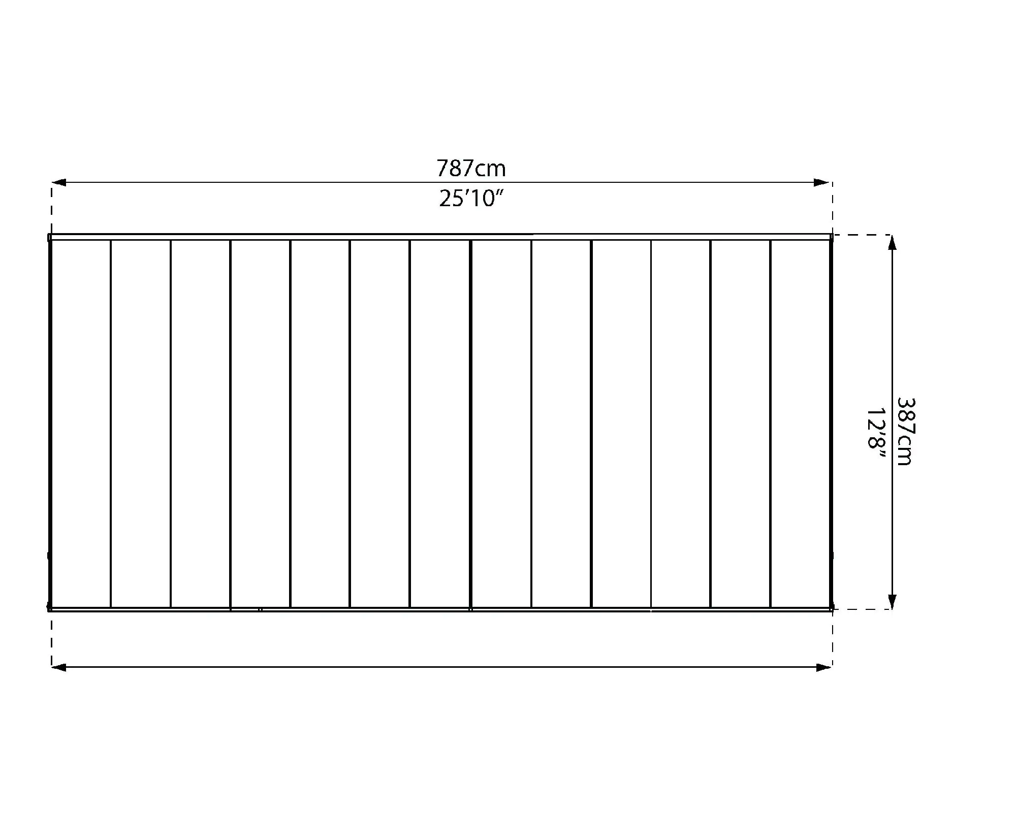 Canopia Terrassenüberdachung Feria 400 x 787 cm anthrazit