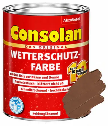 Consolan Wetterschutz-Farbe 2,5 L rehbraun