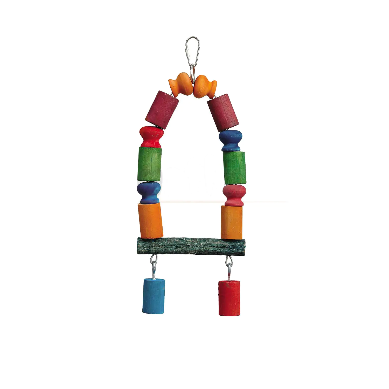 Ollesch Vogelspielzeug 35 cm Holzbogen bunt