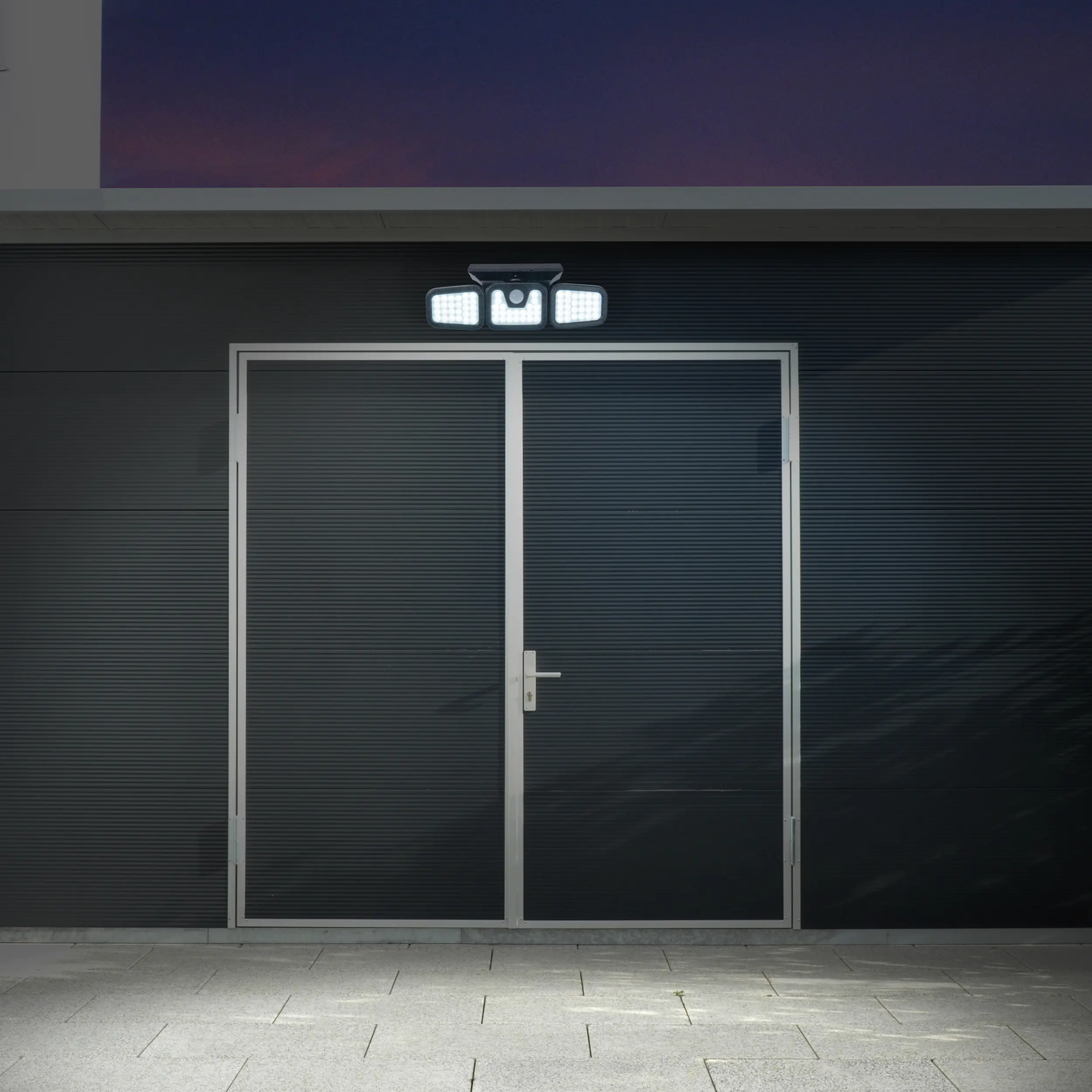 Light & More LED Solar Außenstrahler mit Bewegungsmelder