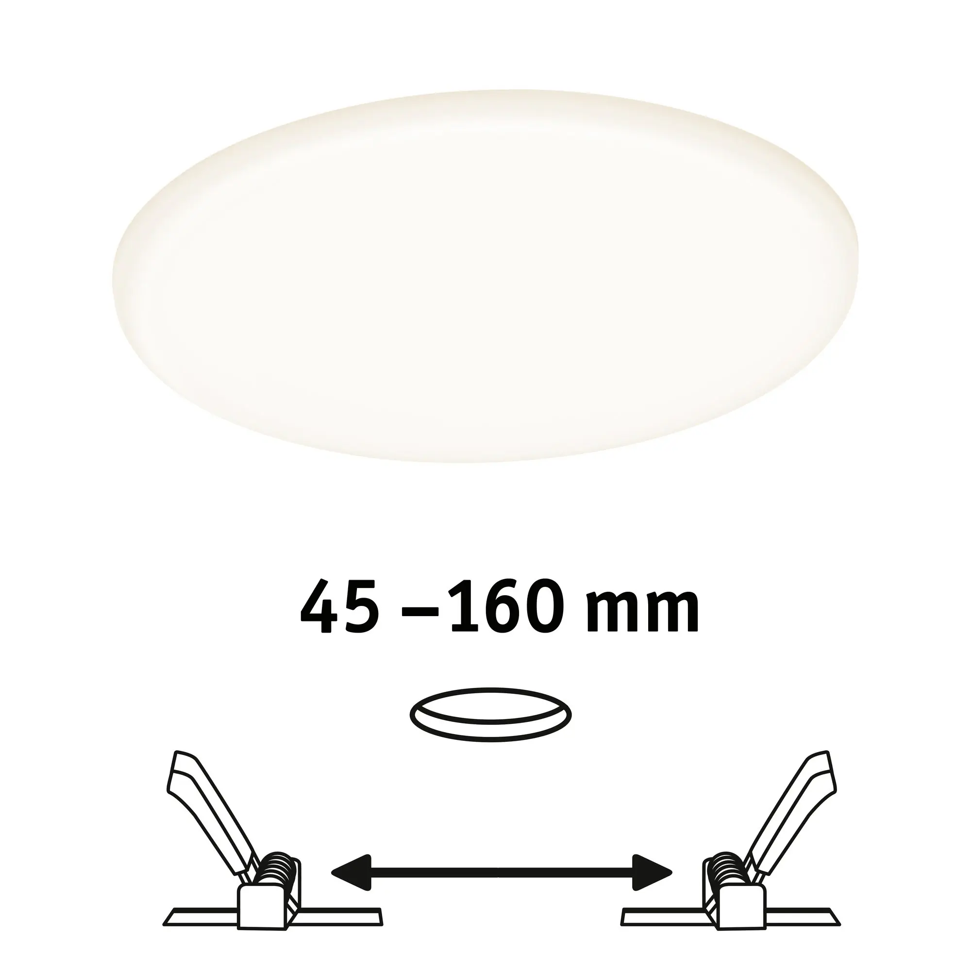 Paulmann Einbauleuchte LED Veluna Varifit rund Ø 18,5 cm 17 W satin