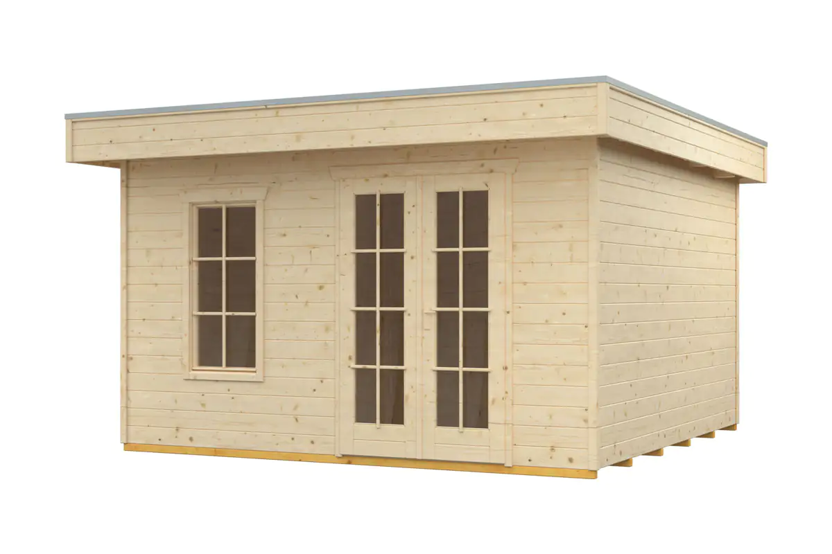 4018211603527_2 SKAN HOLZ Gartenhaus Breda 380 x 380 cm natur mit Fußboden