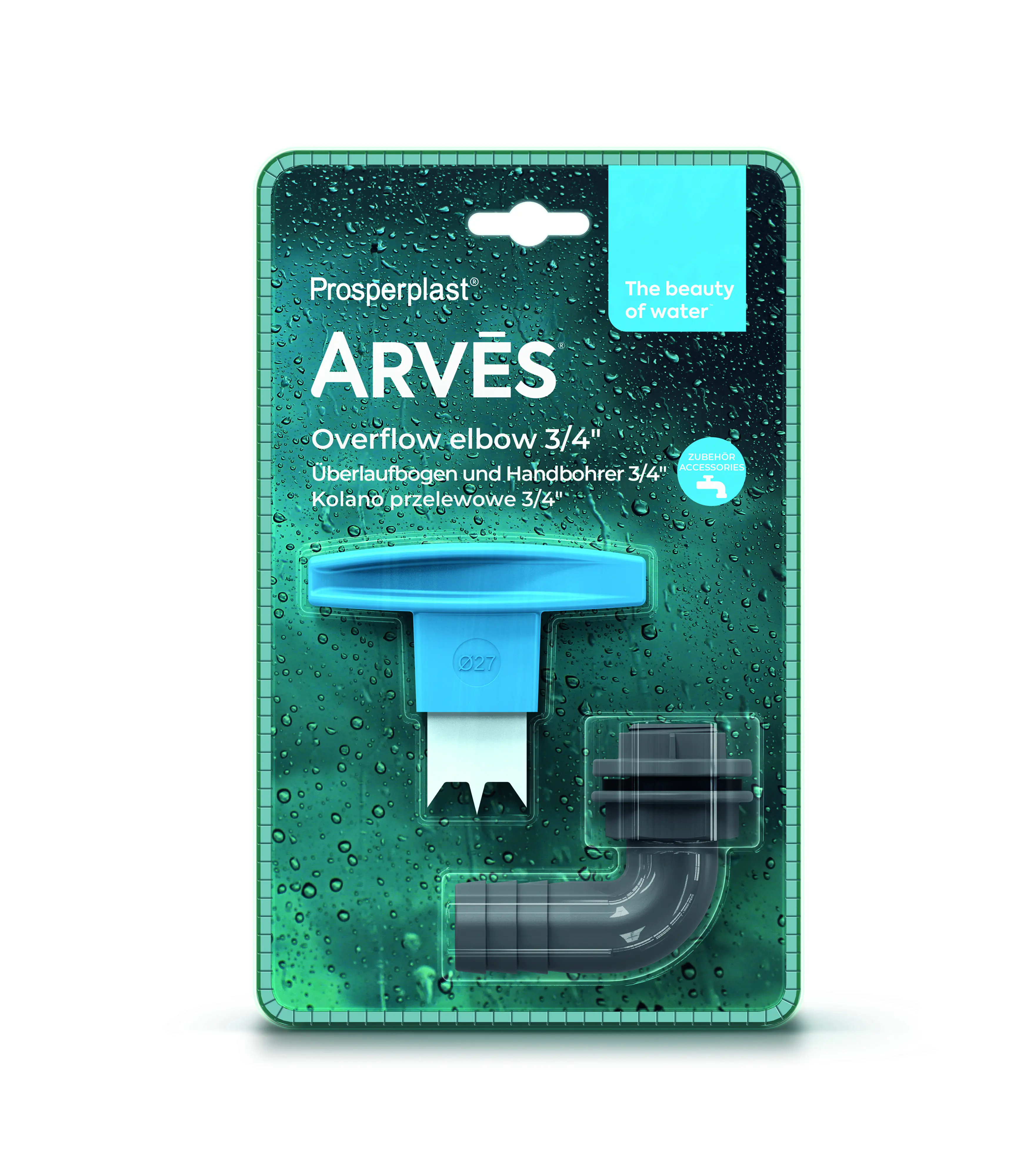 Arves Überlaufbogen und Handbohrer 3/ 4'' (20 mm)