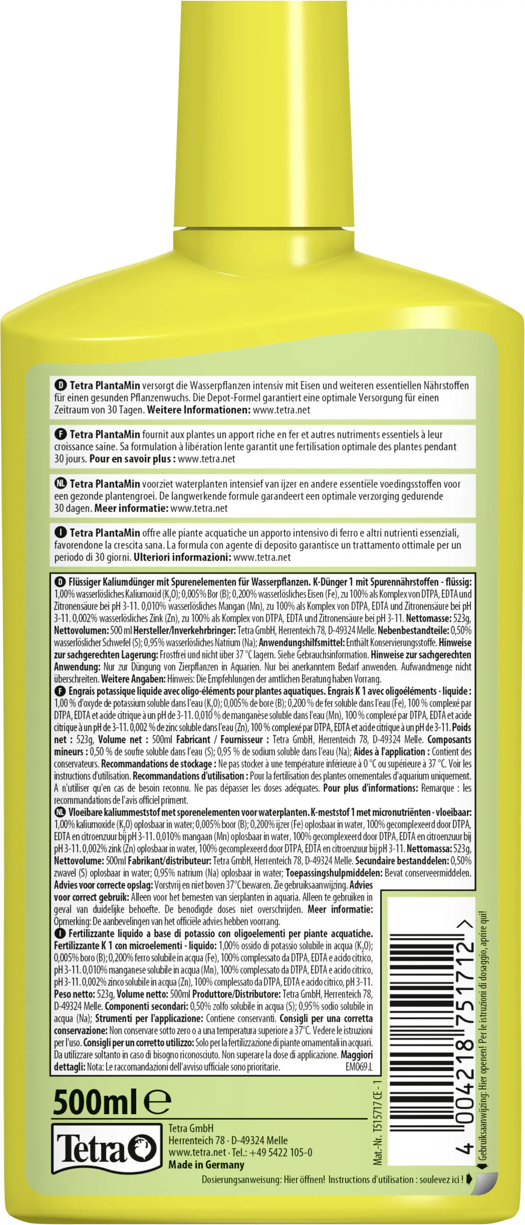 Tetra Wasserpflege Planta Min 500 ml