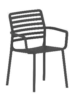 Primaster Stapelstuhl Sevilla Kunststoff anthrazit B-Ware