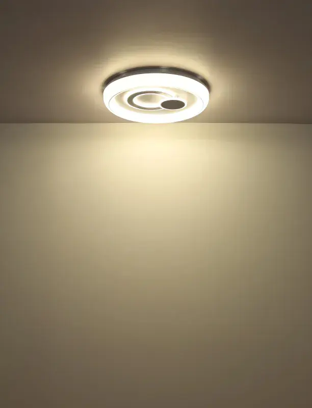 Globo Deckenleuchte Ruiz 48 x 7,5 cm (Ø x H) weiß matt warmweiß-kaltweiß