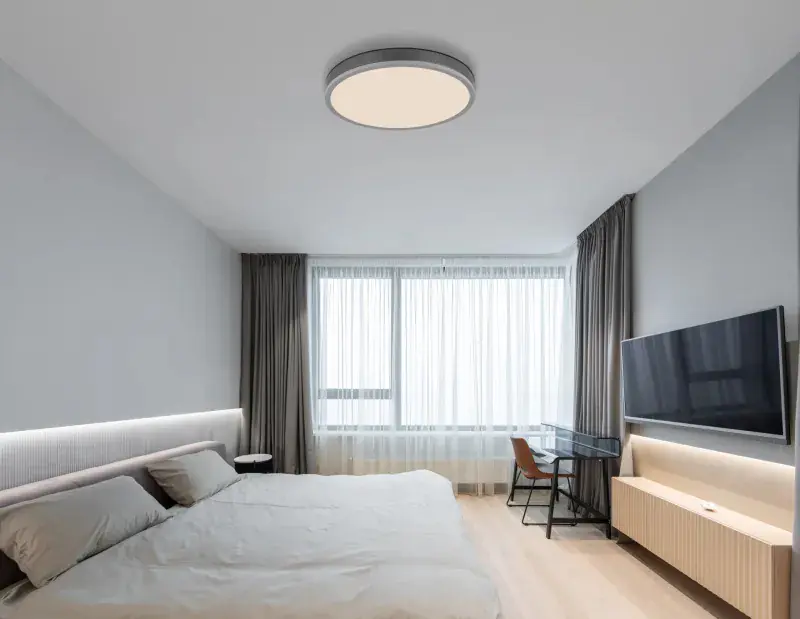 Globo Deckenleuchte Doro Ø 45 x 8,5 cm silber CCT