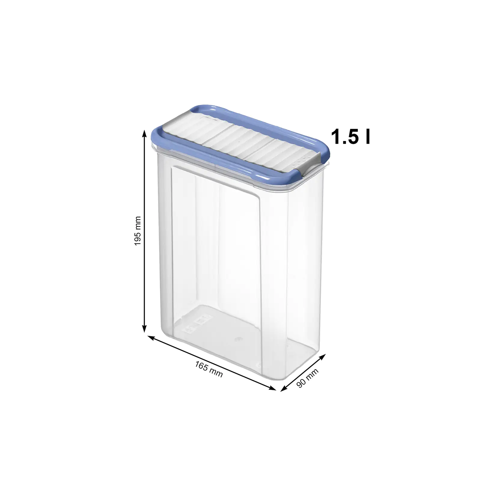 Rotho Vorratsdose Domino, 1,5 l horizon blau