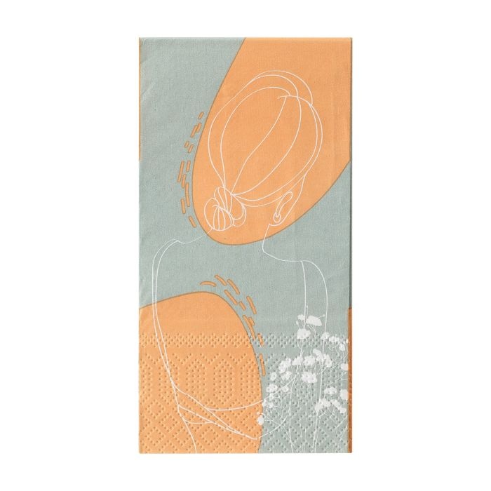 Eglo Servietten Belbari grün/orange 16,5 x 8 cm - 20er Pack