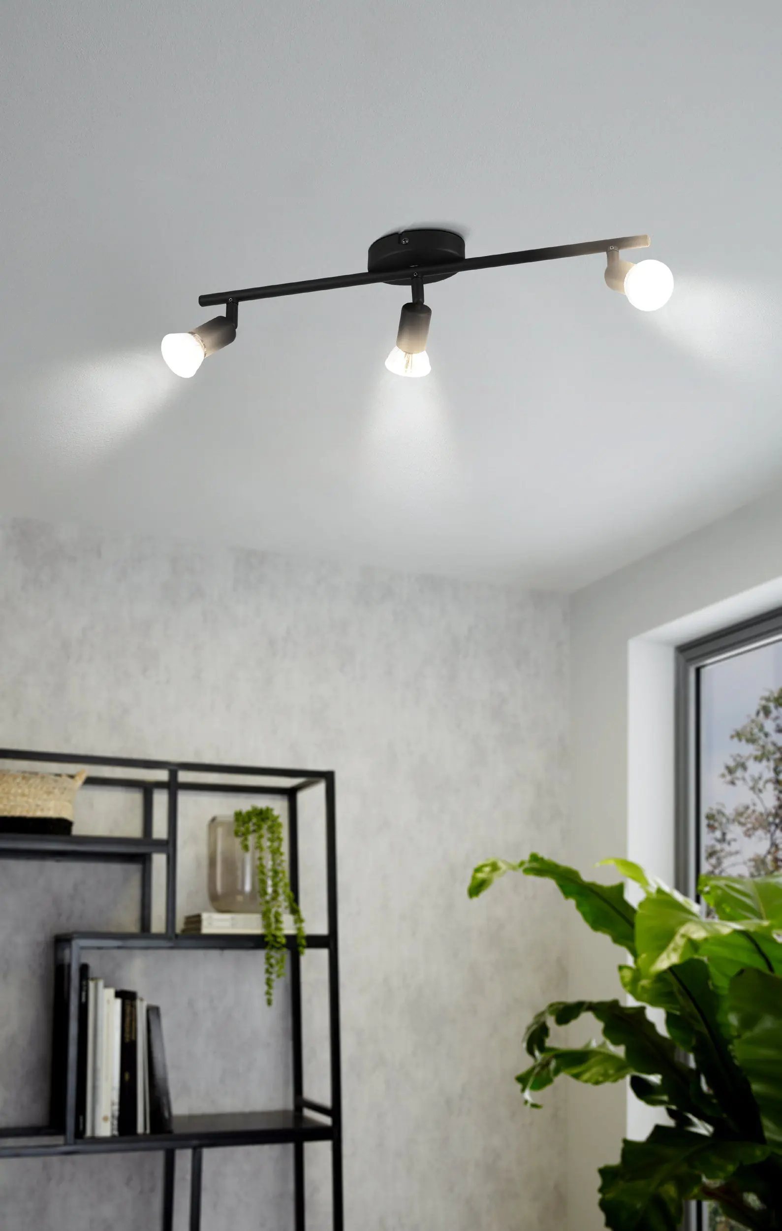 Eglo 3er LED Spot Buzz schwarz 48,5 x 6,5 cm GU10