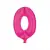 Folienballon Zahl 0 neon pink 85 cm 