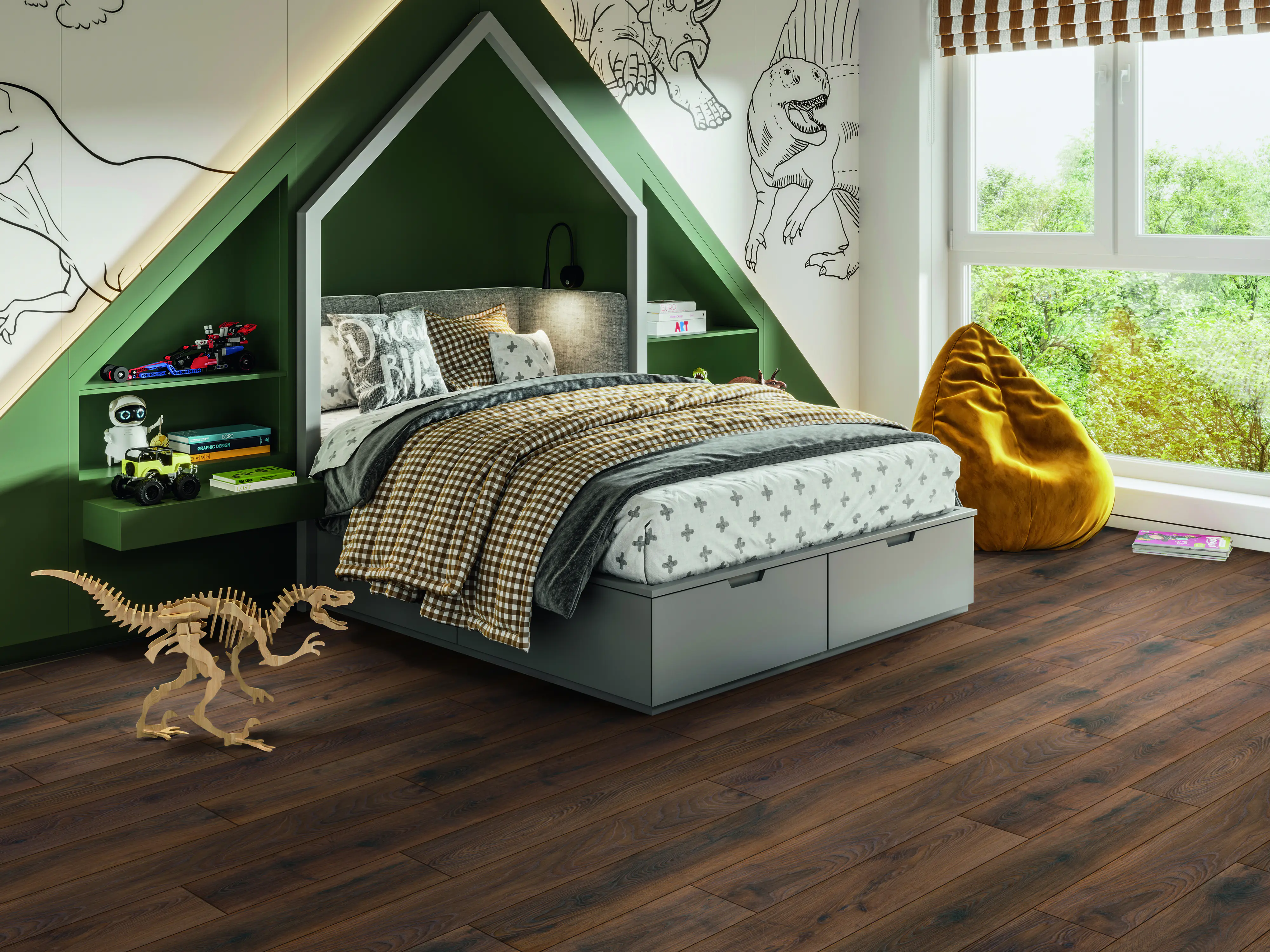 Kronoflooring Laminat mit Trittschalldämmung Bourbon Hills Oak