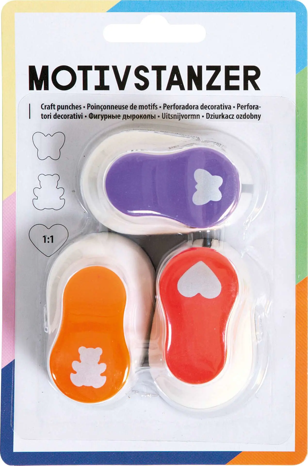 Motivstanzer Ganzjahresmotive Set 1 - 3 Stück sortiert