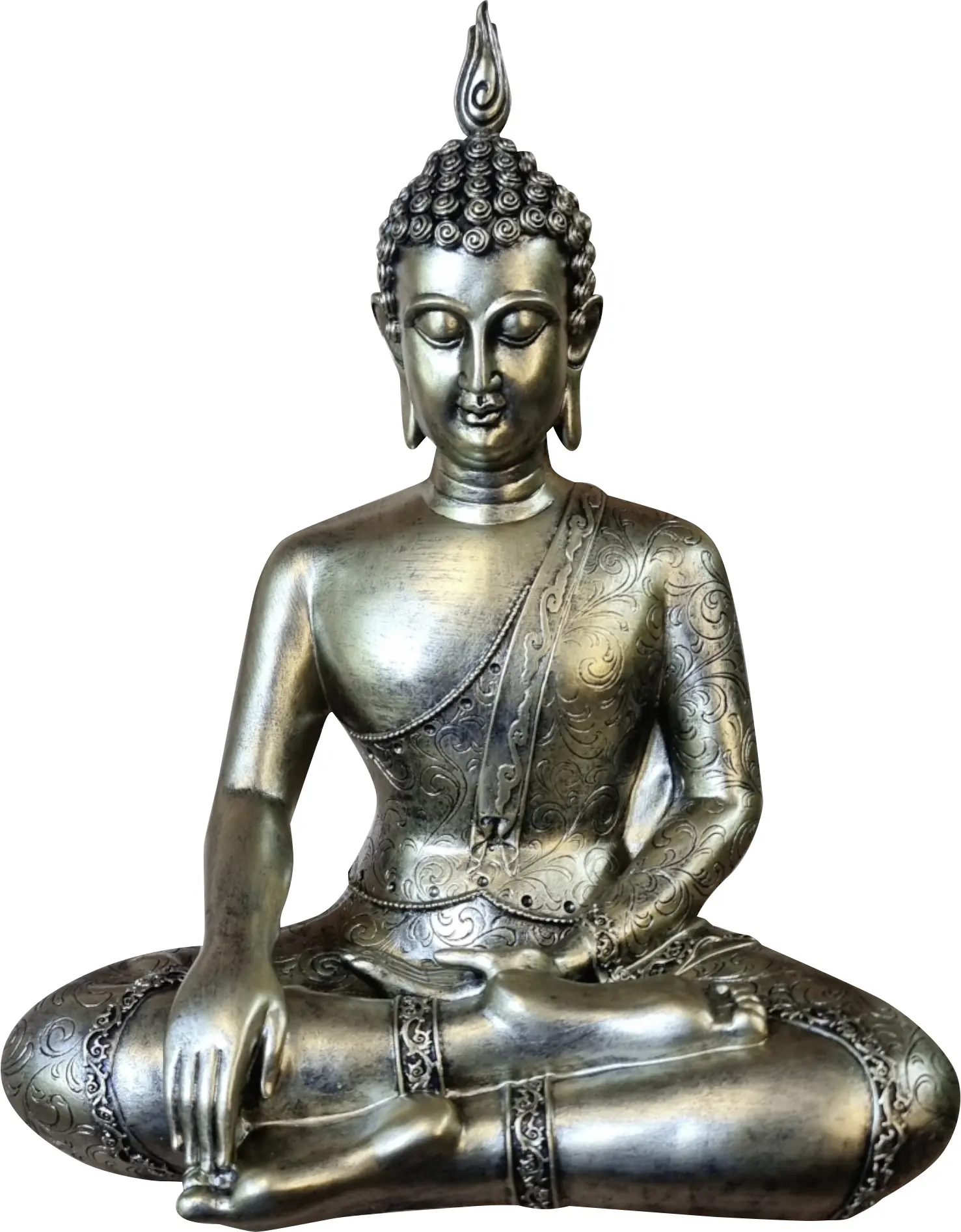 Dekofigur Buddha 33 cm bunt