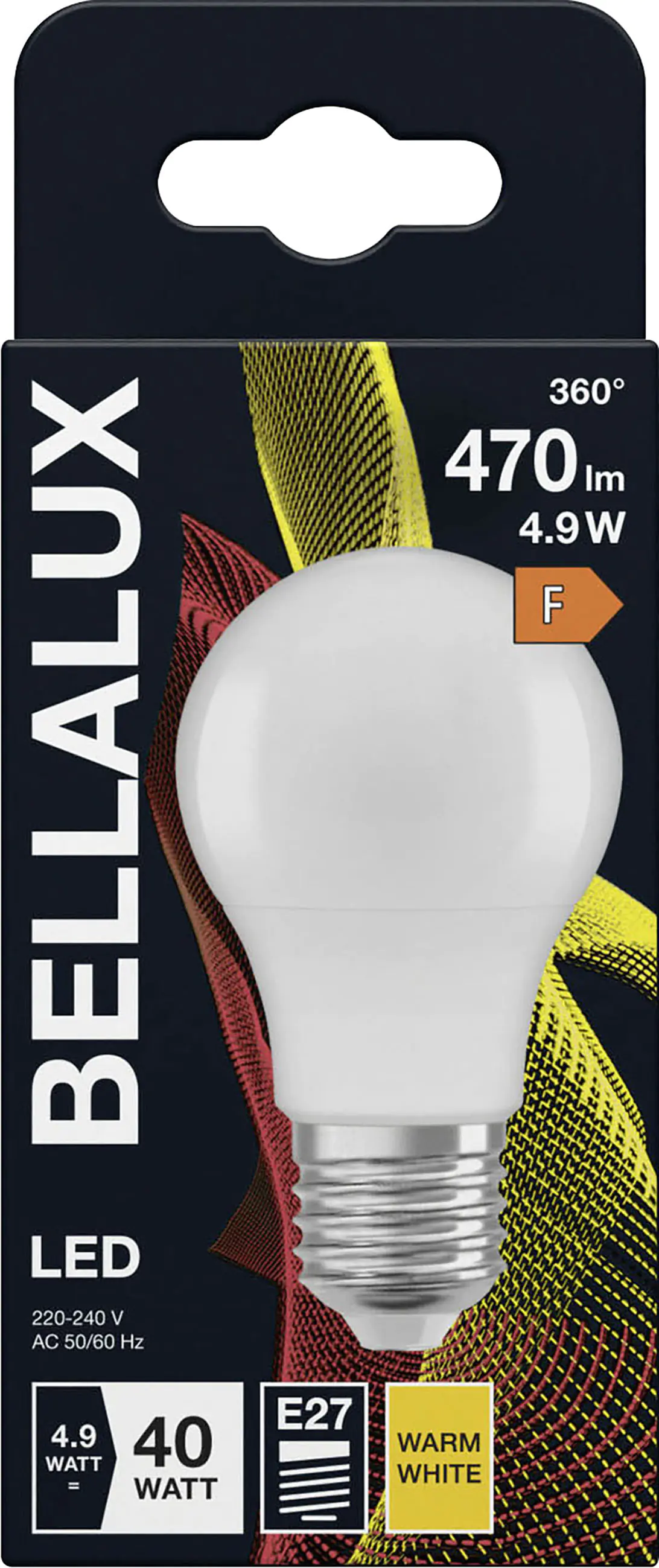Bellalux LED Leuchtmittel Klassik CLA40 E27 4,9 W warmweiß matt