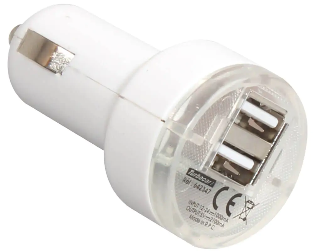 TrendLine KFZ Ladeadapter USB 12V weiß TrendLine KFZ Ladeadapter USB 12V weiß