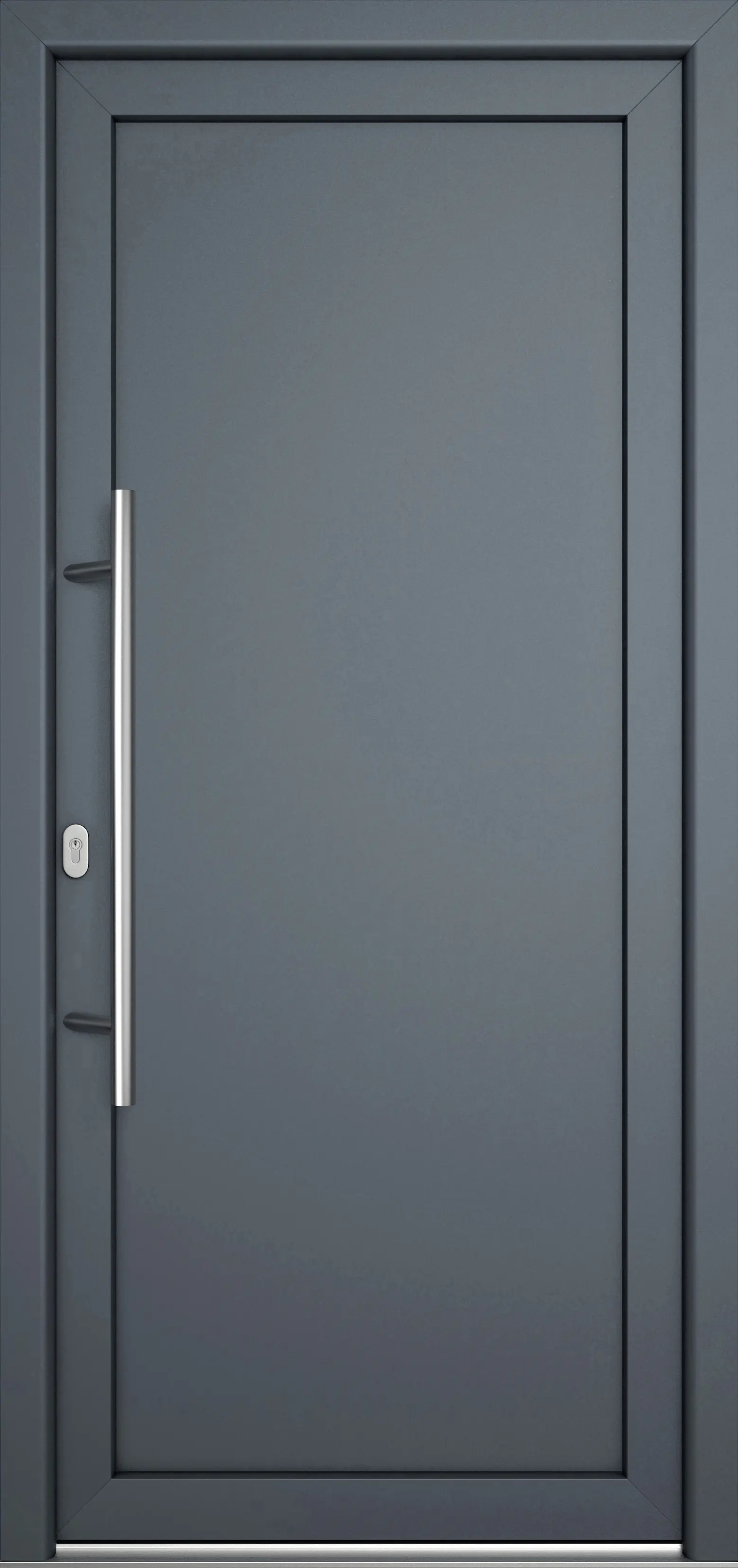 Meeth Haustür Signum Pro PVC Modell 01 108 x 208 cm DIN Links weiß/titan