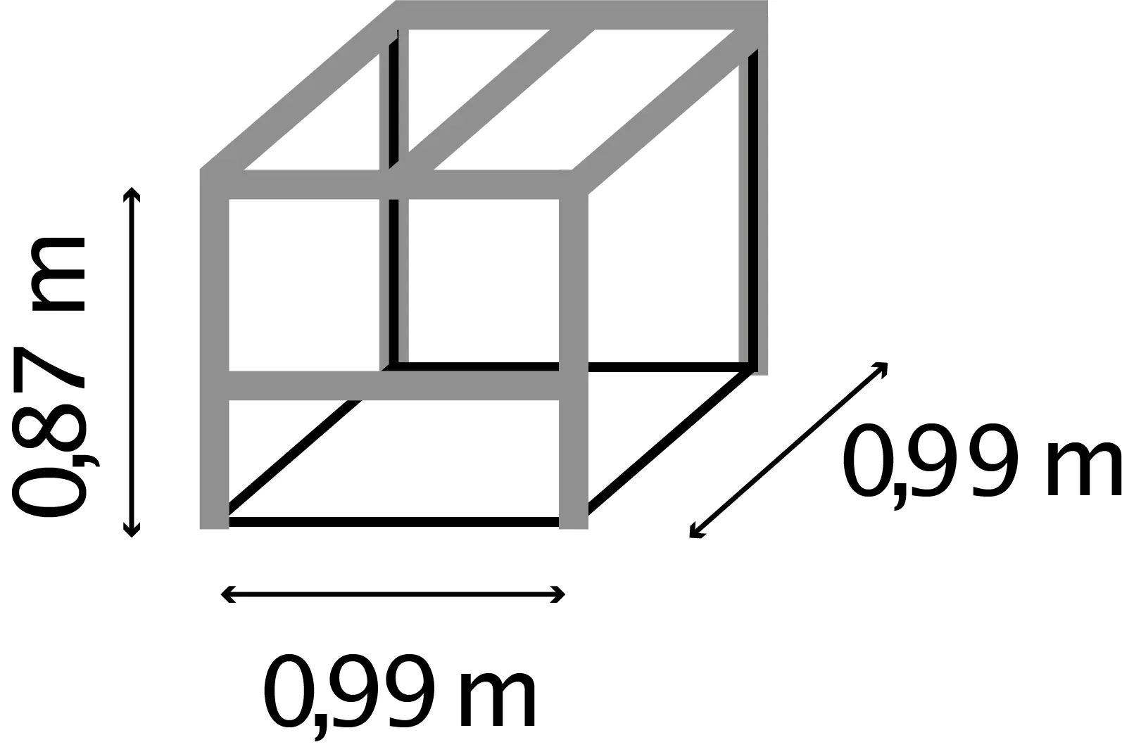 Vitavia Komposter Tomma 99 x 99 cm granit-schwarz