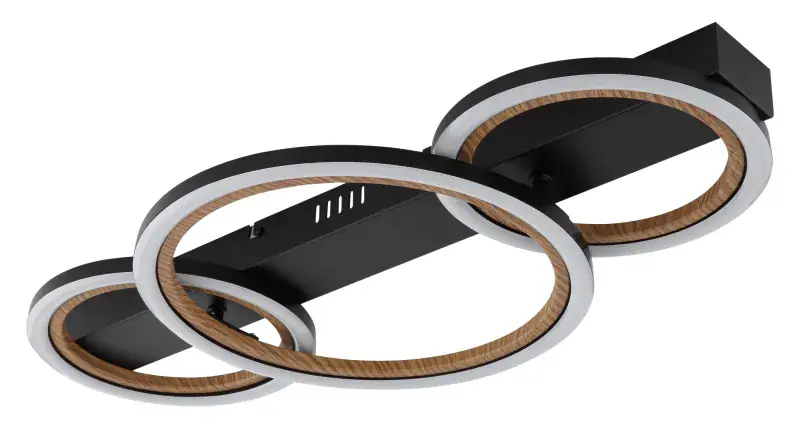 Globo Deckenleuchte Dakari I 58 x 30 cm L x B schwarz warmweiß